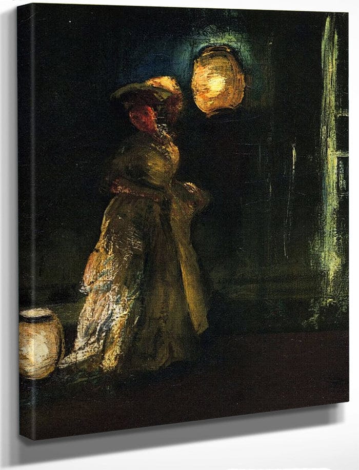 Shinn 1912 Girl With Japanese Lanterns By Everett Shinn