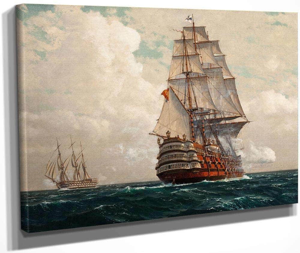 Ship At Sea By Michael Zeno Diemer