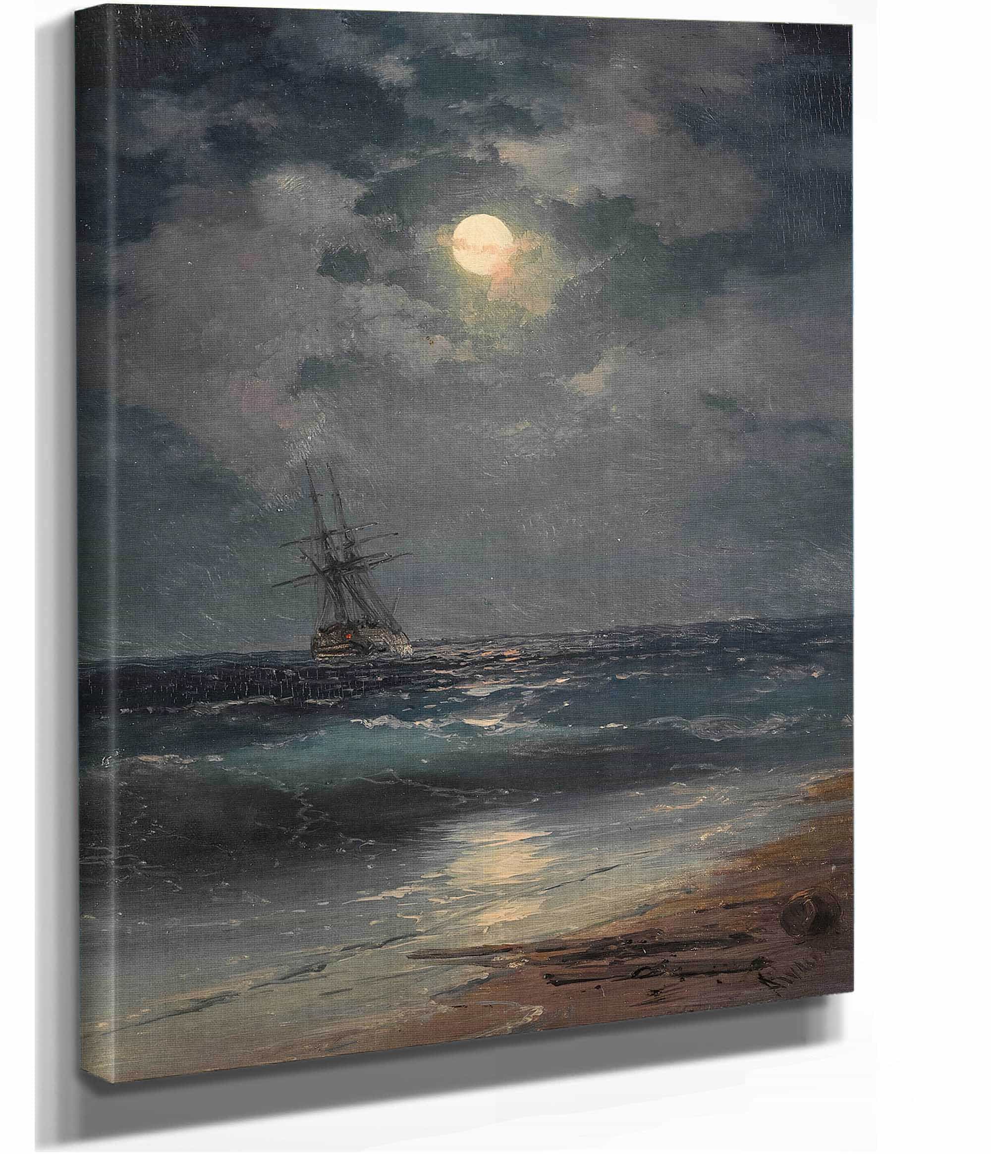 Ship By Moonlight by Ivan Konstantinovich Aivazovsky - Image 2