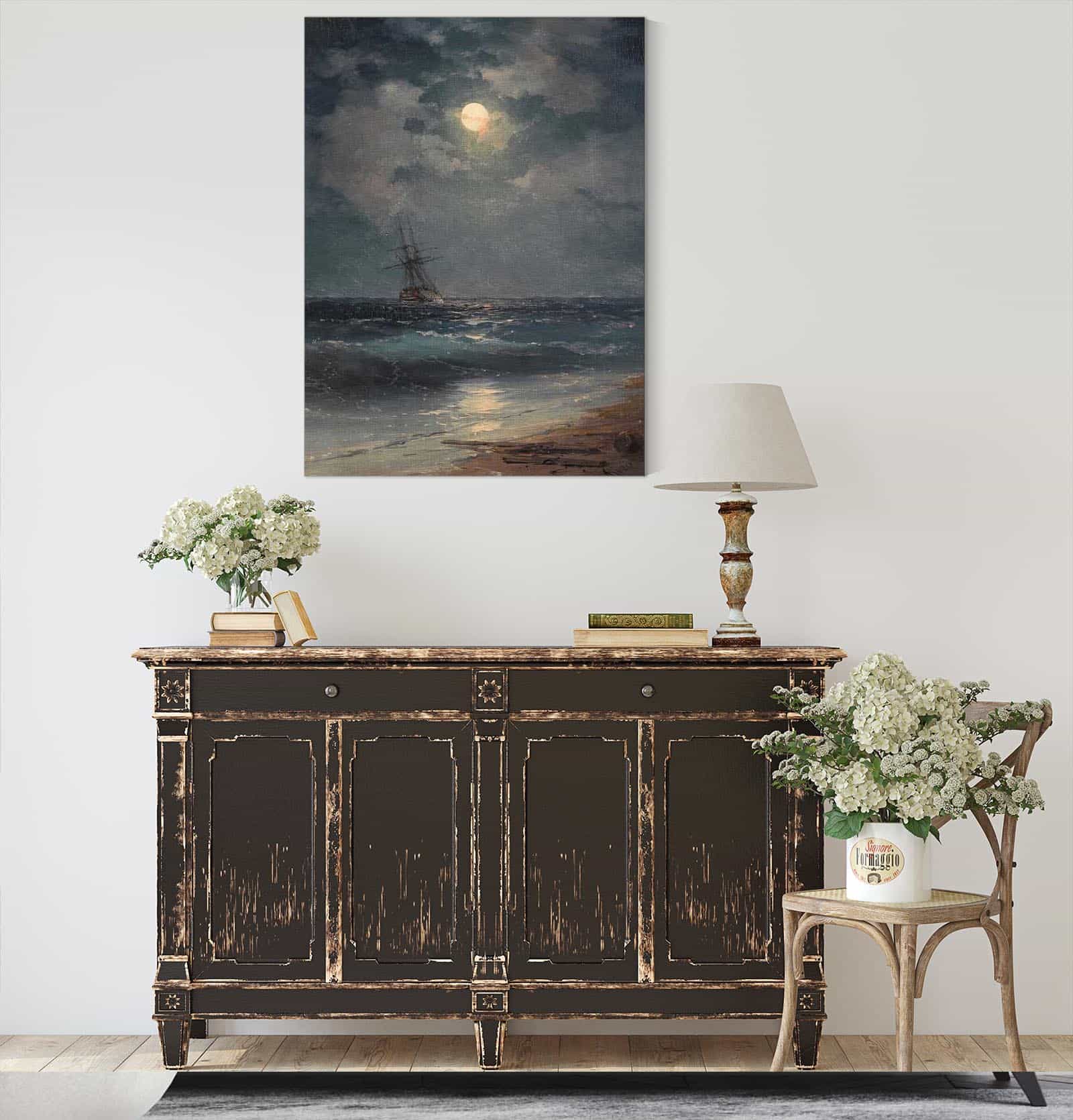 Ship By Moonlight by Ivan Konstantinovich Aivazovsky - Image 4