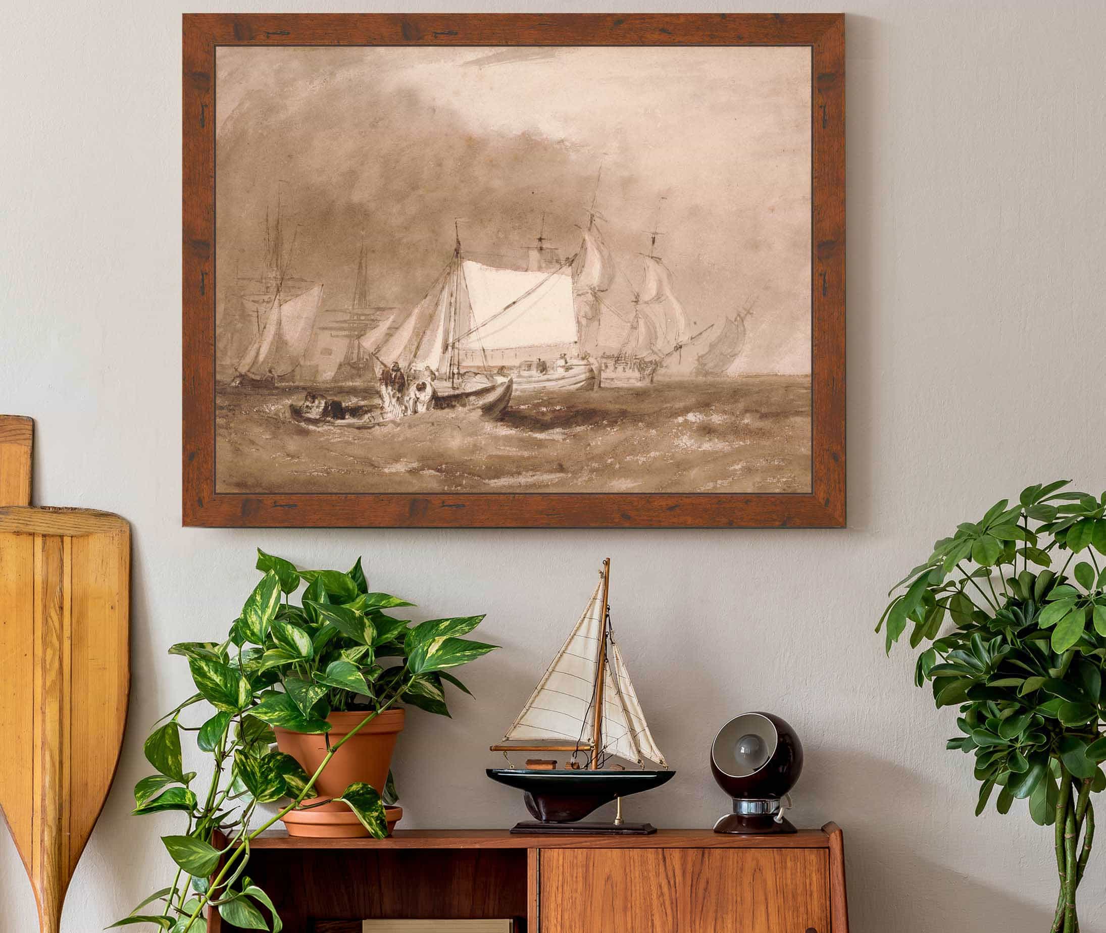 Shipping Scene With Fishermen Between And by Joseph Mallord William Turner - Image 3