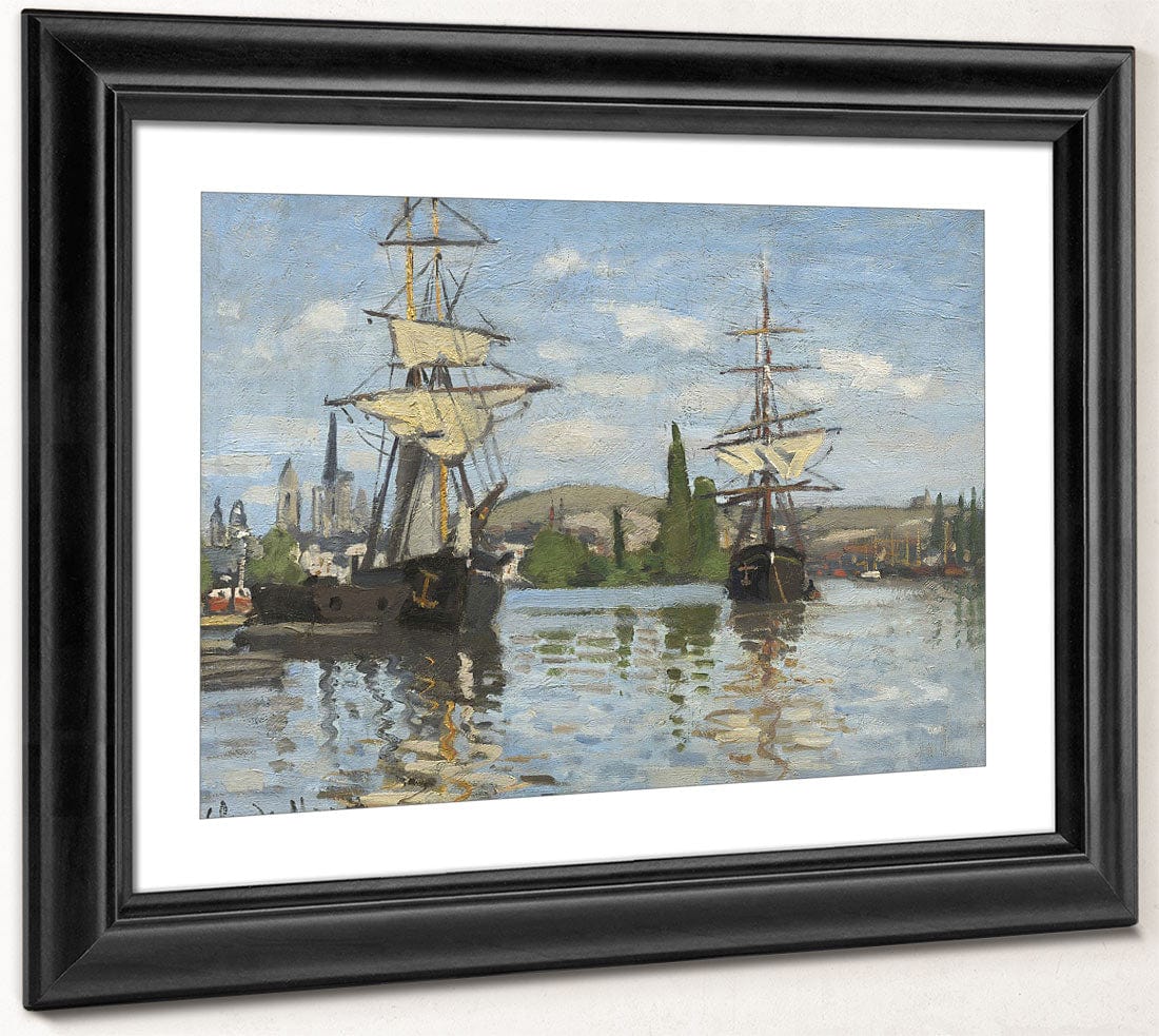 Ships Riding On The Seine At Rouen By Claude Monet - Image 4