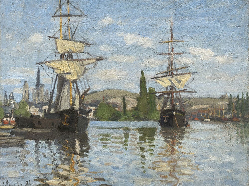 Ships Riding On The Seine At Rouen By Claude Monet - Image 7