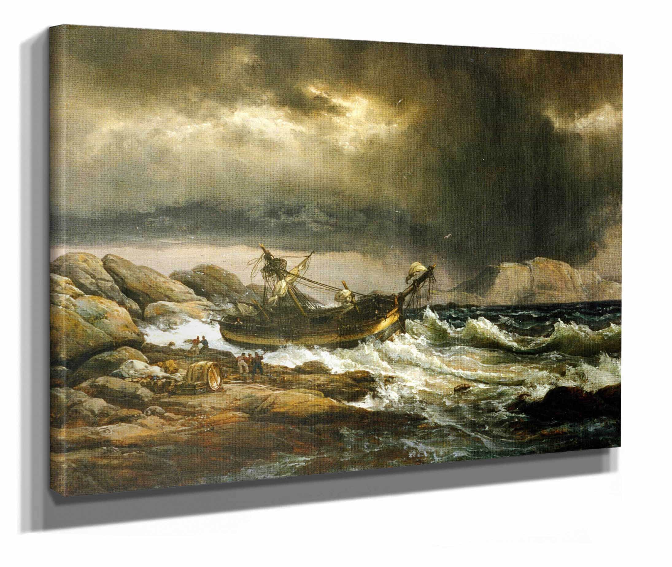 Shipwrech by Johan Christian Dahl - Image 2