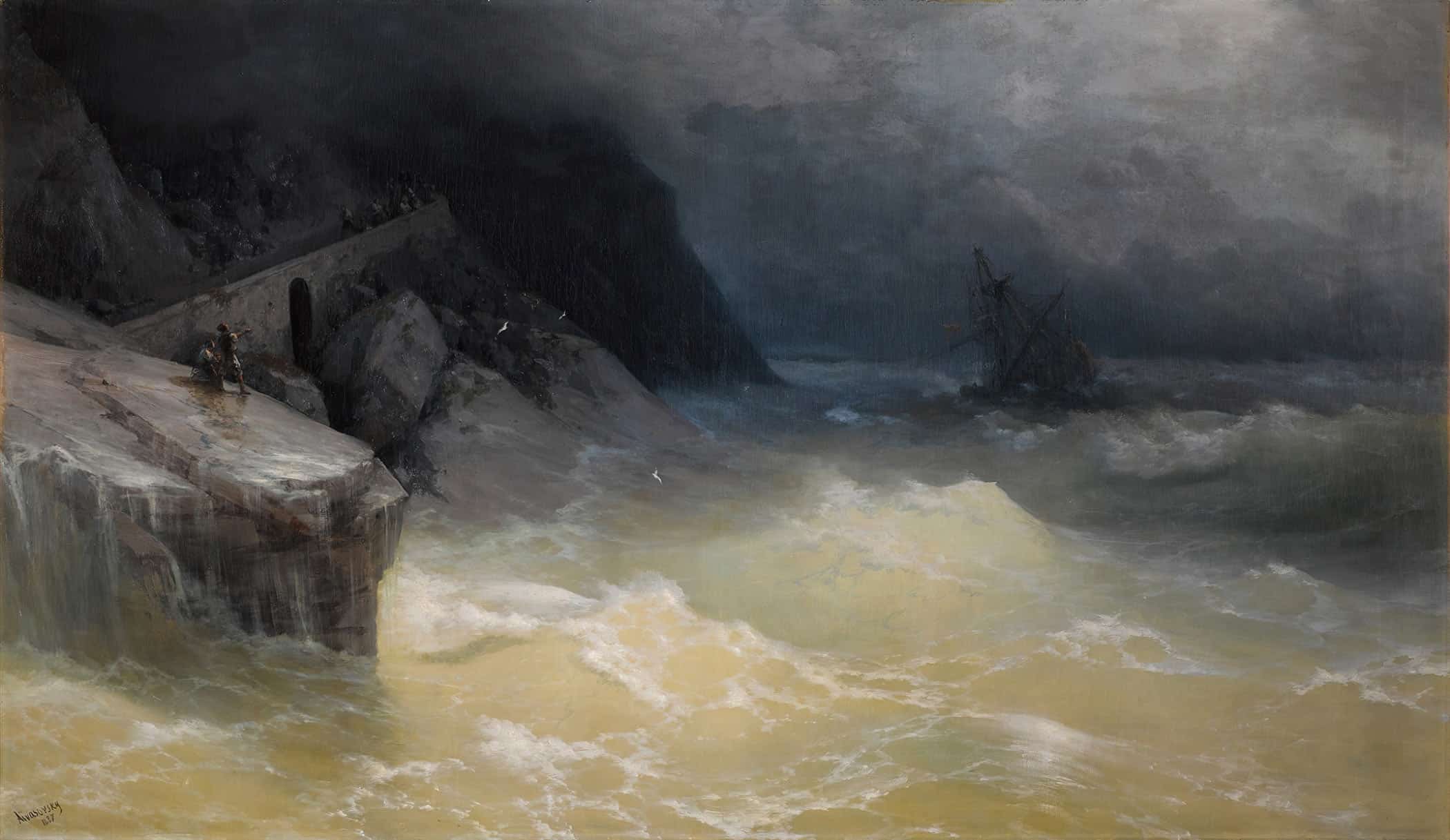 Shipwreck Off The Black Sea Coast by Ivan Konstantinovich Aivazovsky - Image 2