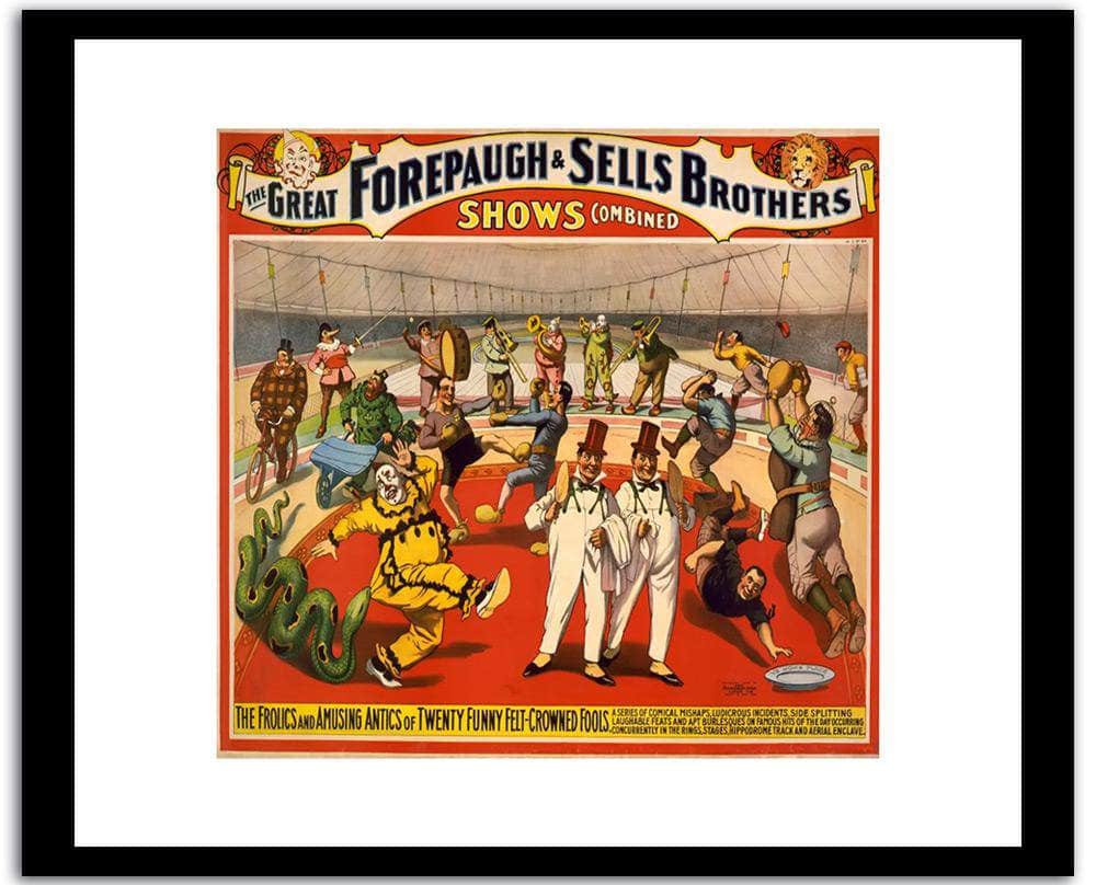 Shows Combined  Vintage Circus Poster