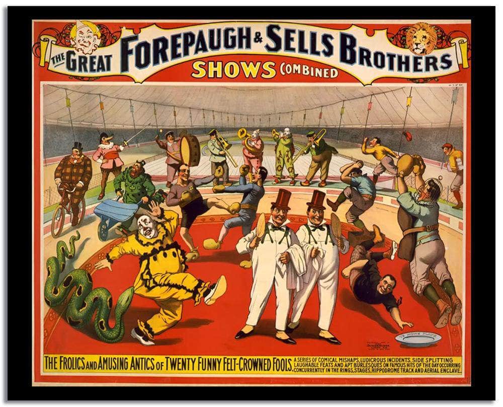 Shows Combined  Vintage Circus Poster - Image 2