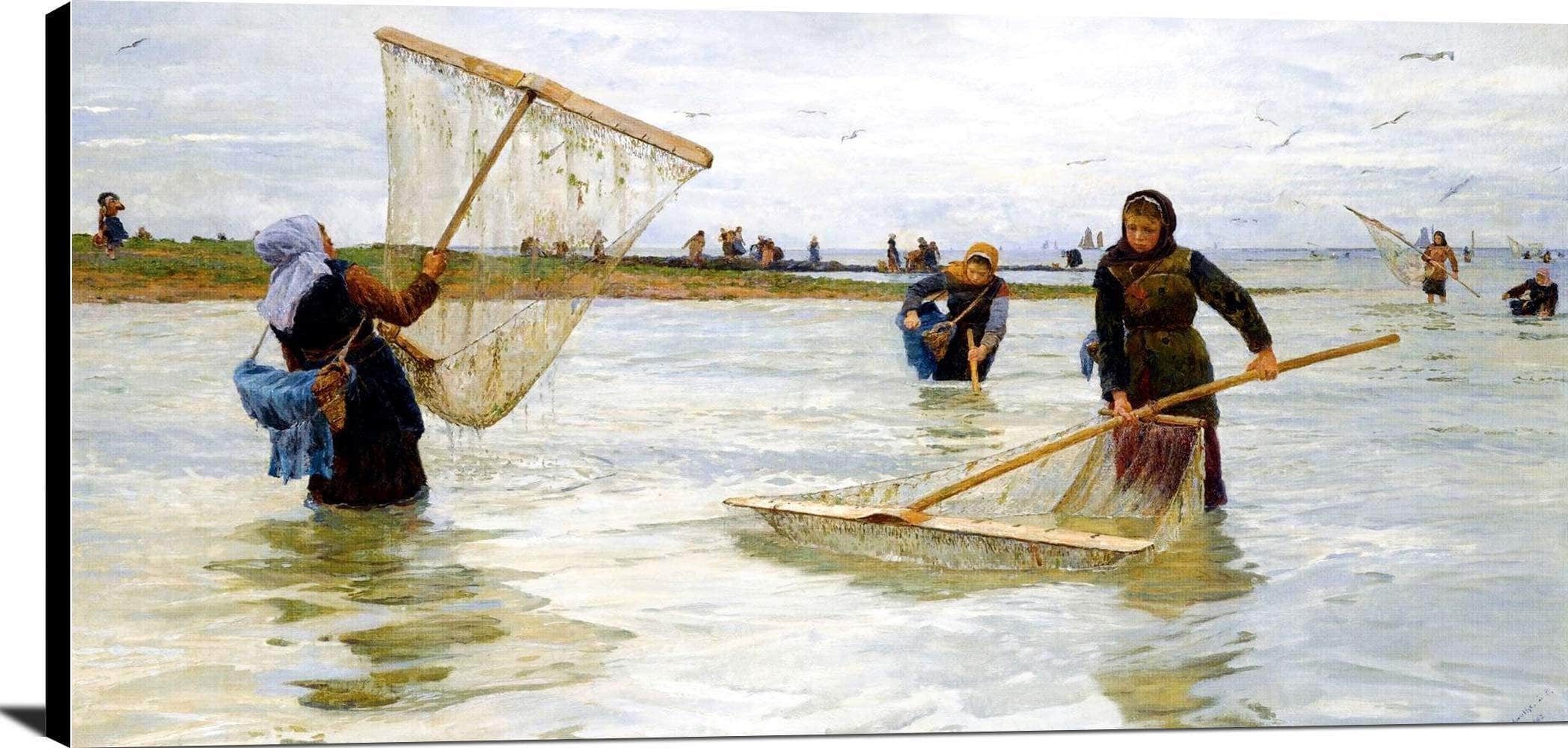 Shrimpers Painting Lionel Percy Smythe Canvas Art - Image 2