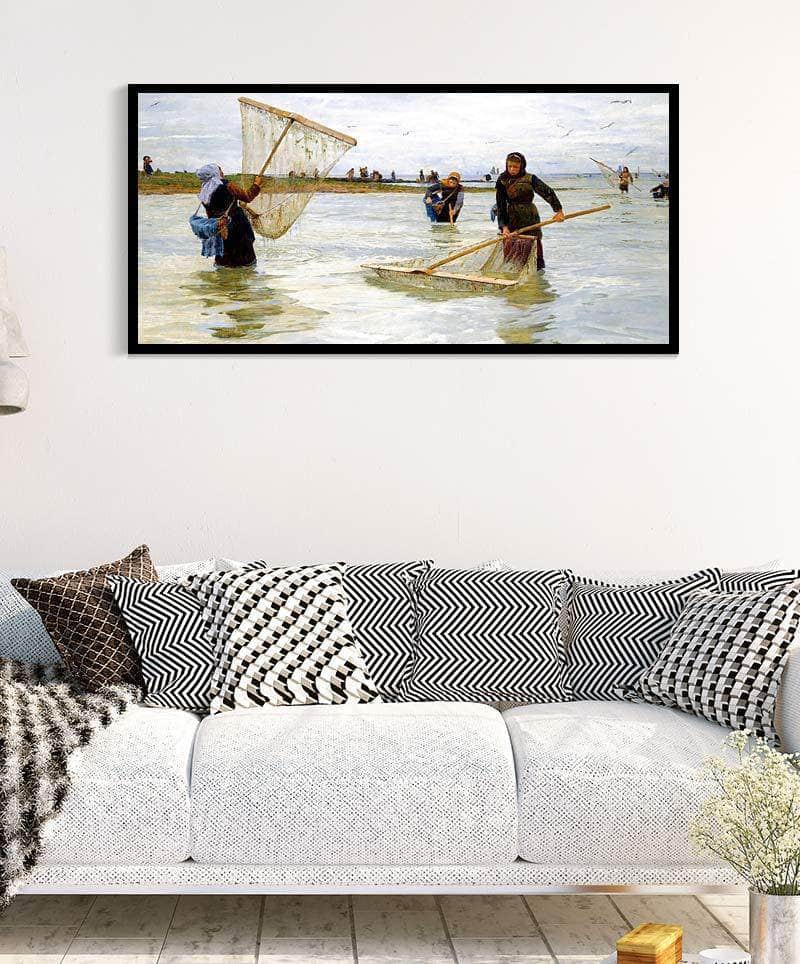 Shrimpers Painting Lionel Percy Smythe Canvas Art - Image 4