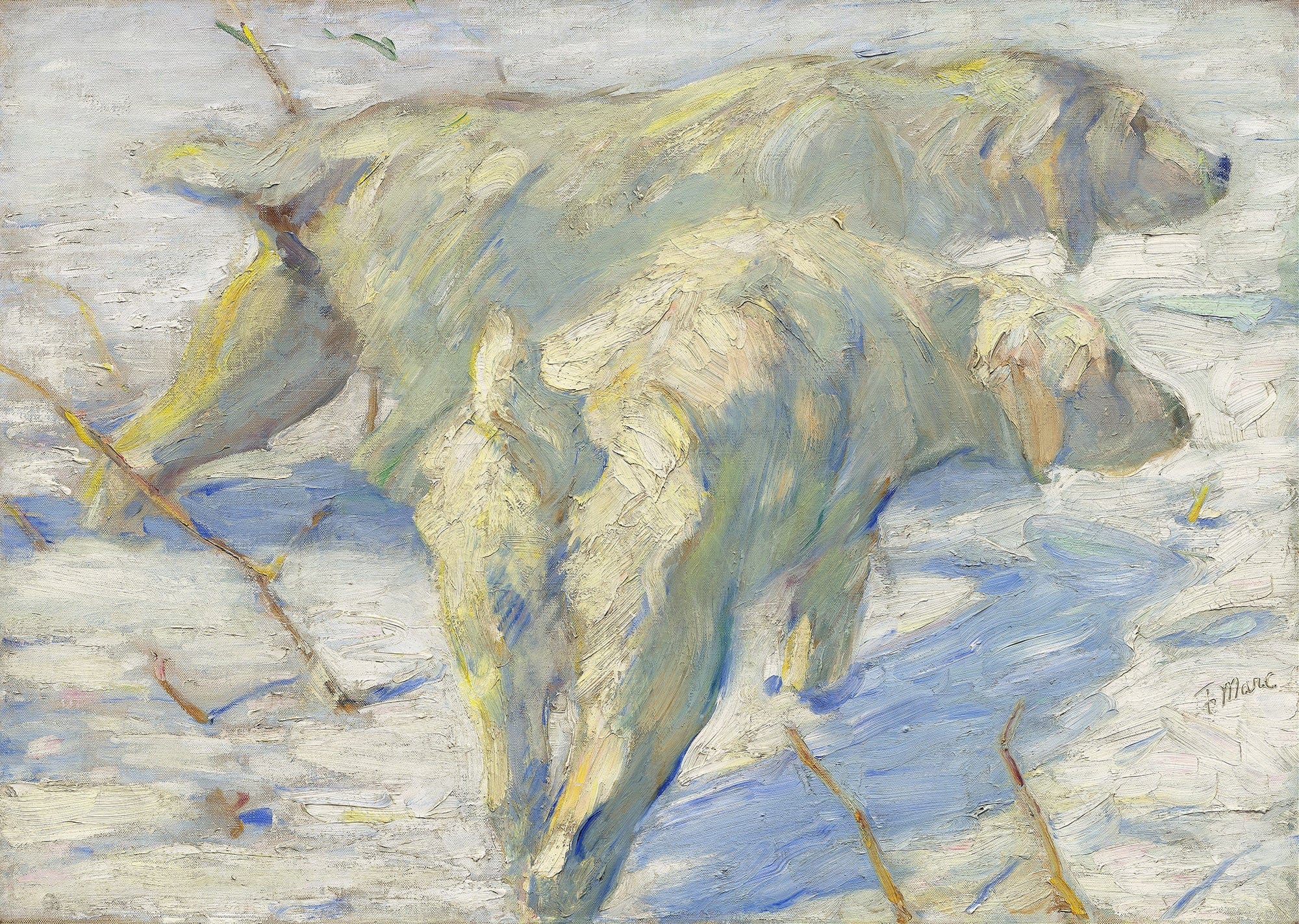Siberian Dogs In The Snow by Franz Marc - Image 2