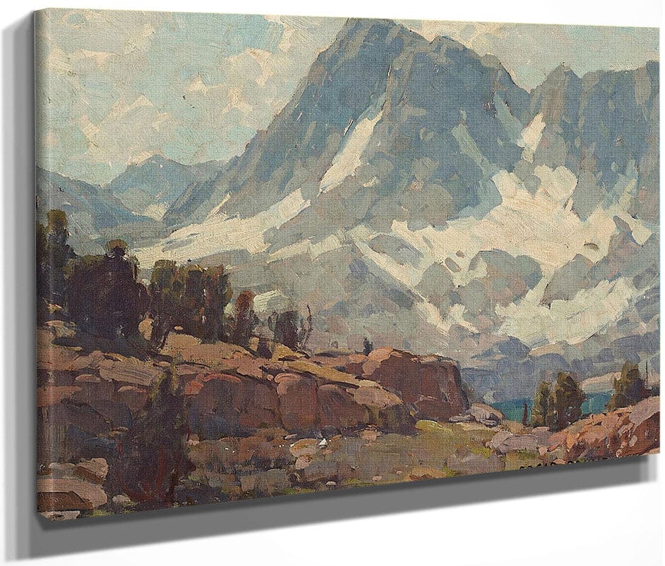 Sierra Glaciers And Lake By Edgar Payne