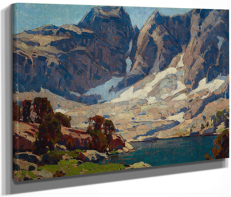 Sierra Lake Beneath Glaciers By Edgar Payne