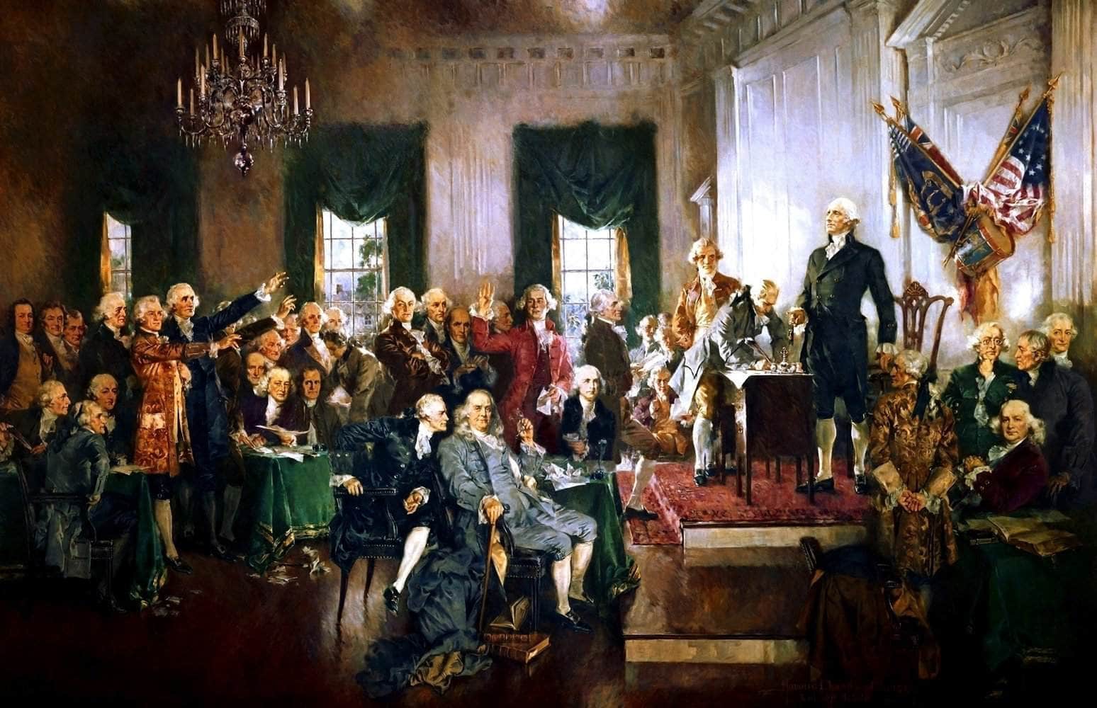 Signing Of The Constitution United States Painting Howard Christy Canvas Art - Image 5