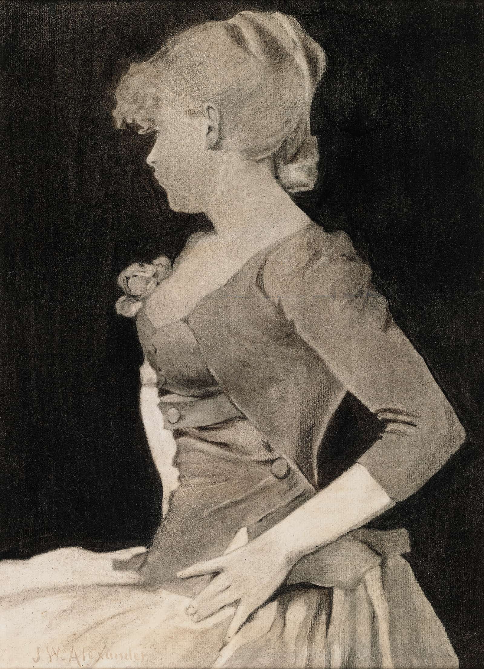 Silhouette Of A Young Girl by John White Alexander - Image 2