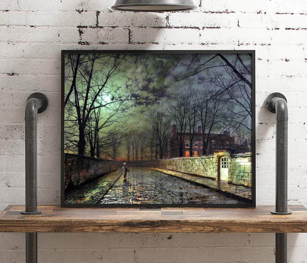 Silver Moonlight Painting John Atkinson Grimshaw Canvas Art - Image 4