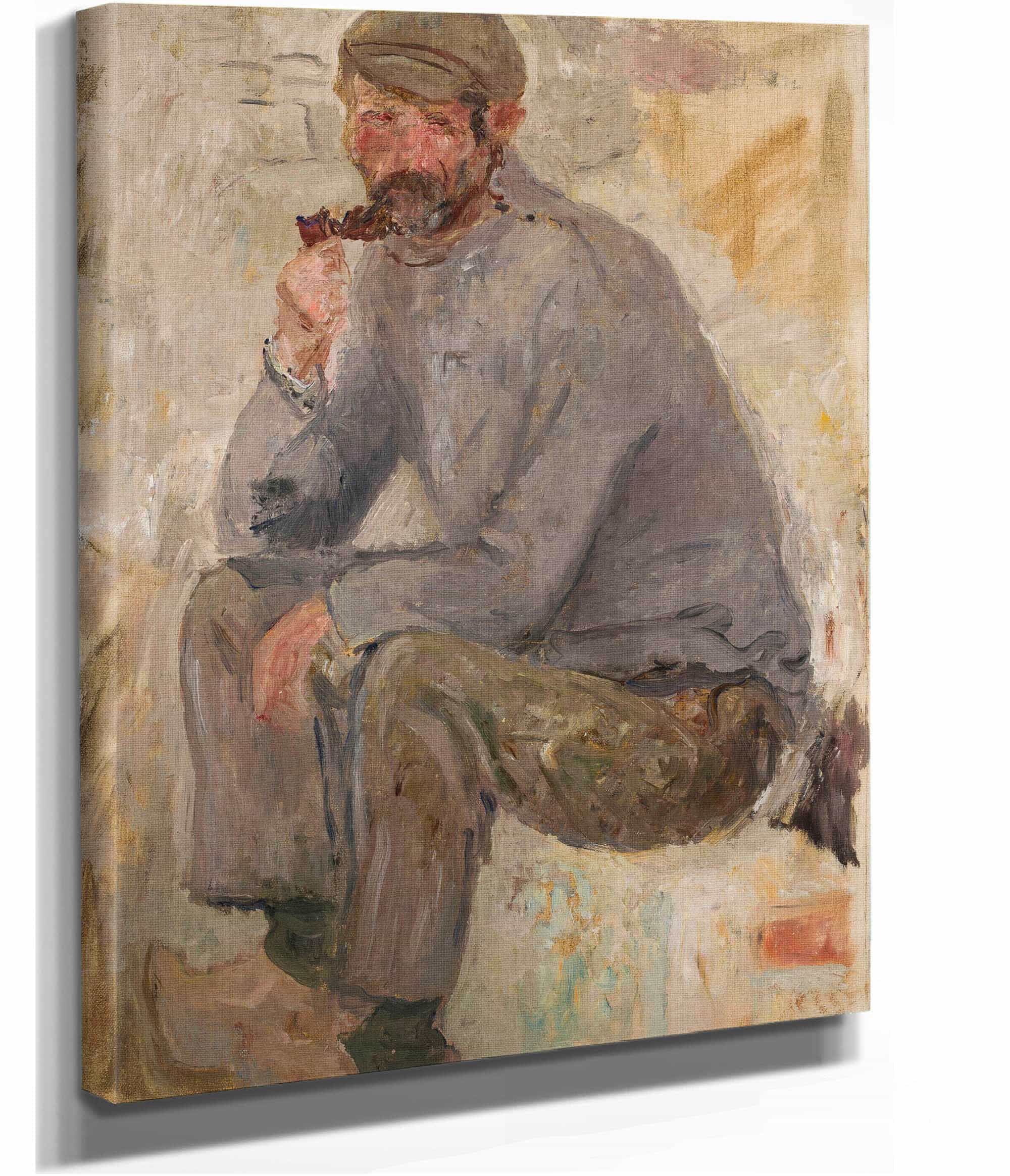 Sitting Fisherman With A Pipe by Tadeusz Makowski - Image 2