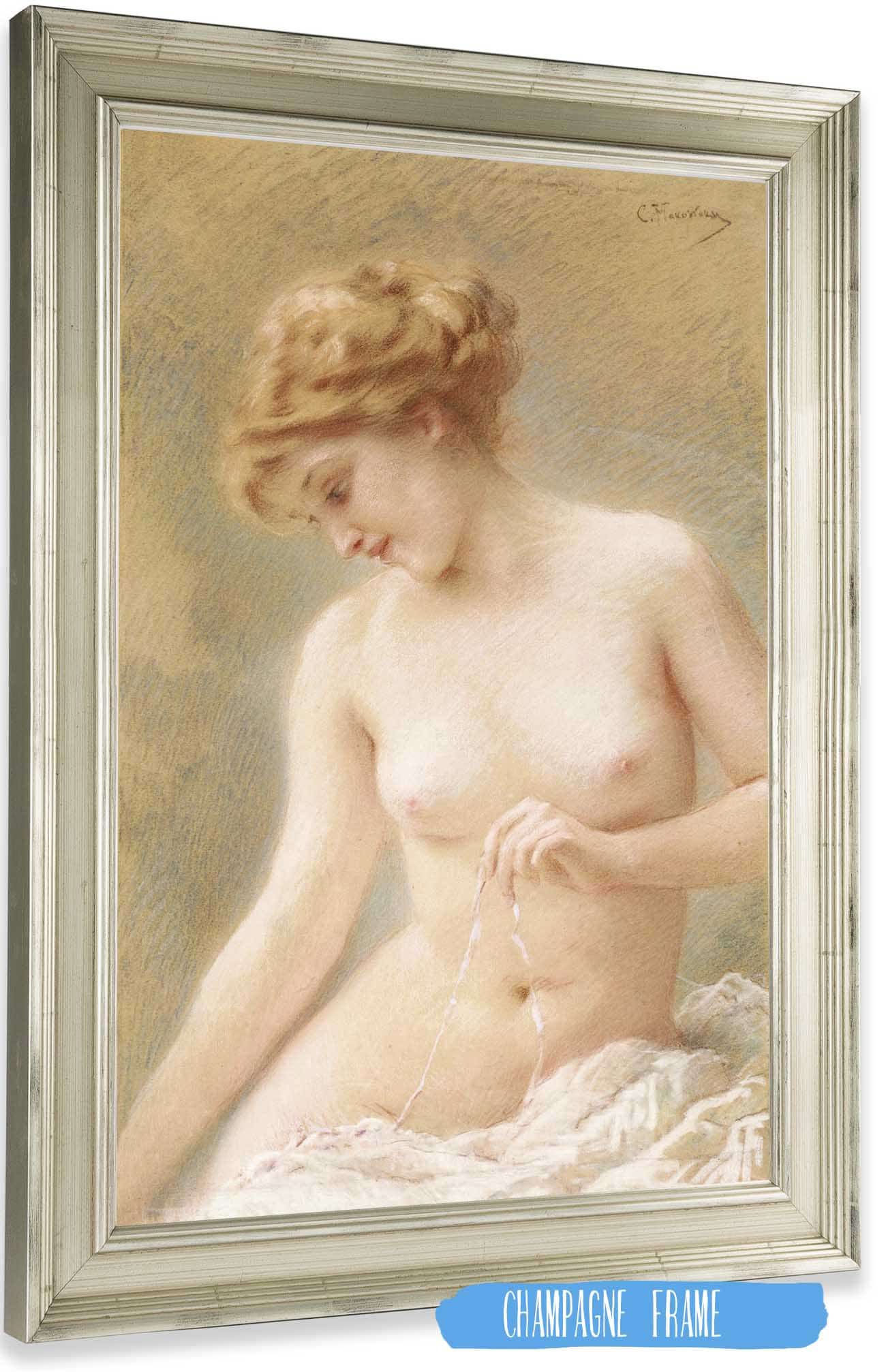 Sitting Nude by Konstantin Egorovich Makovsky