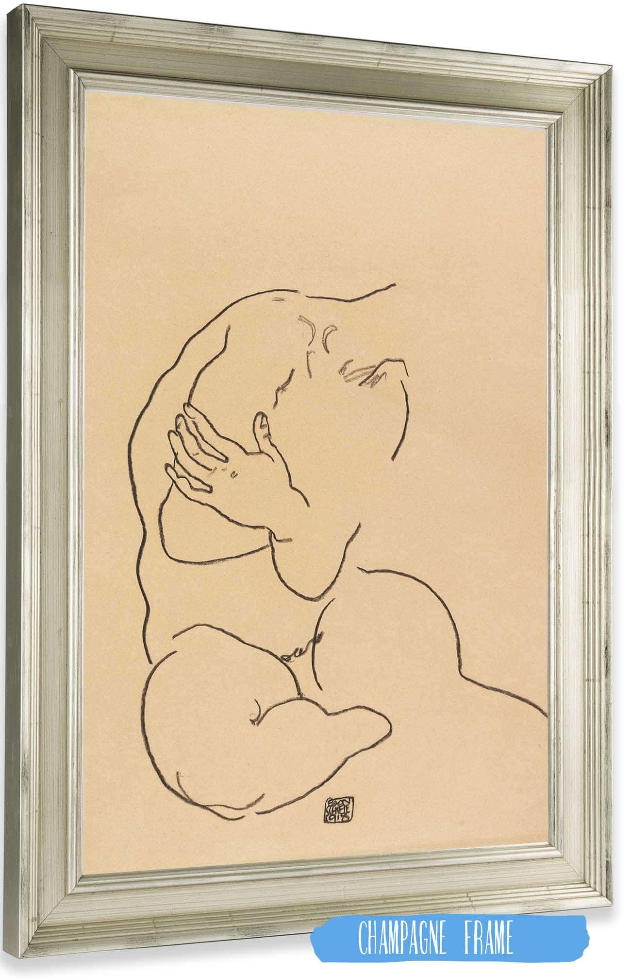 Sitzender Weiblicher Torso by Egon Schiele