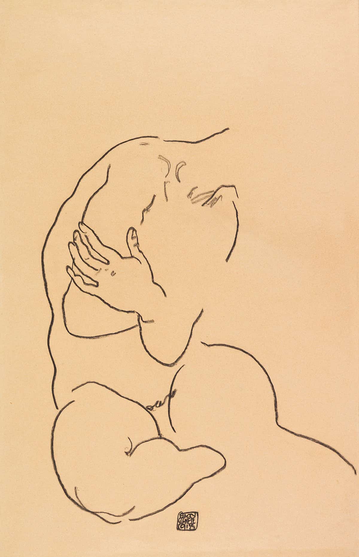 Sitzender Weiblicher Torso by Egon Schiele - Image 3