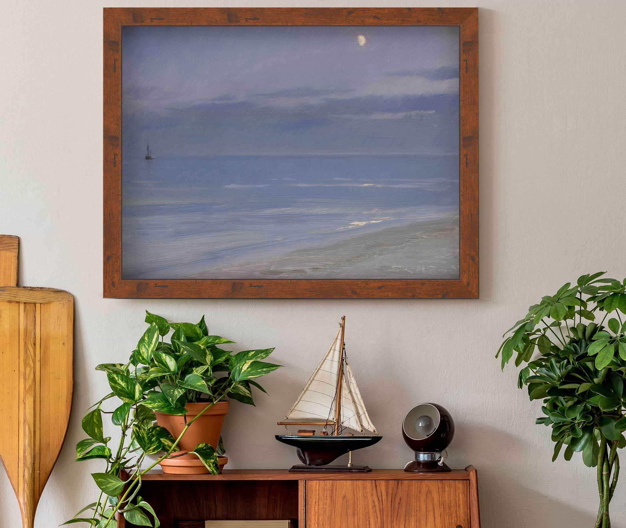 Skagen Beach In Moonlight by Peder Severin Kroyer - Image 3
