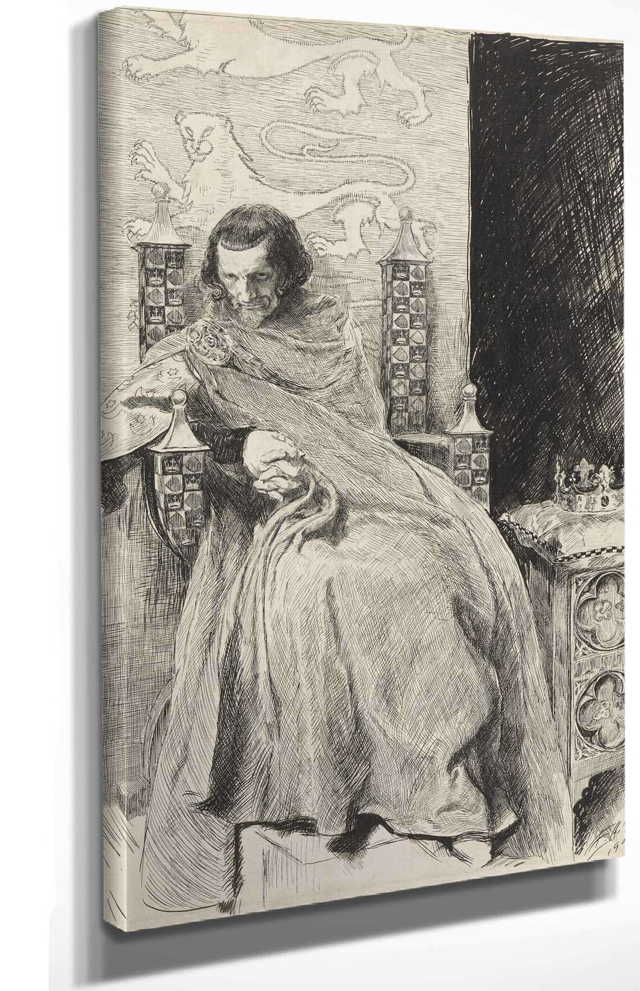 Sketch For King John From King John by Edwin Austin Abbey - Image 4