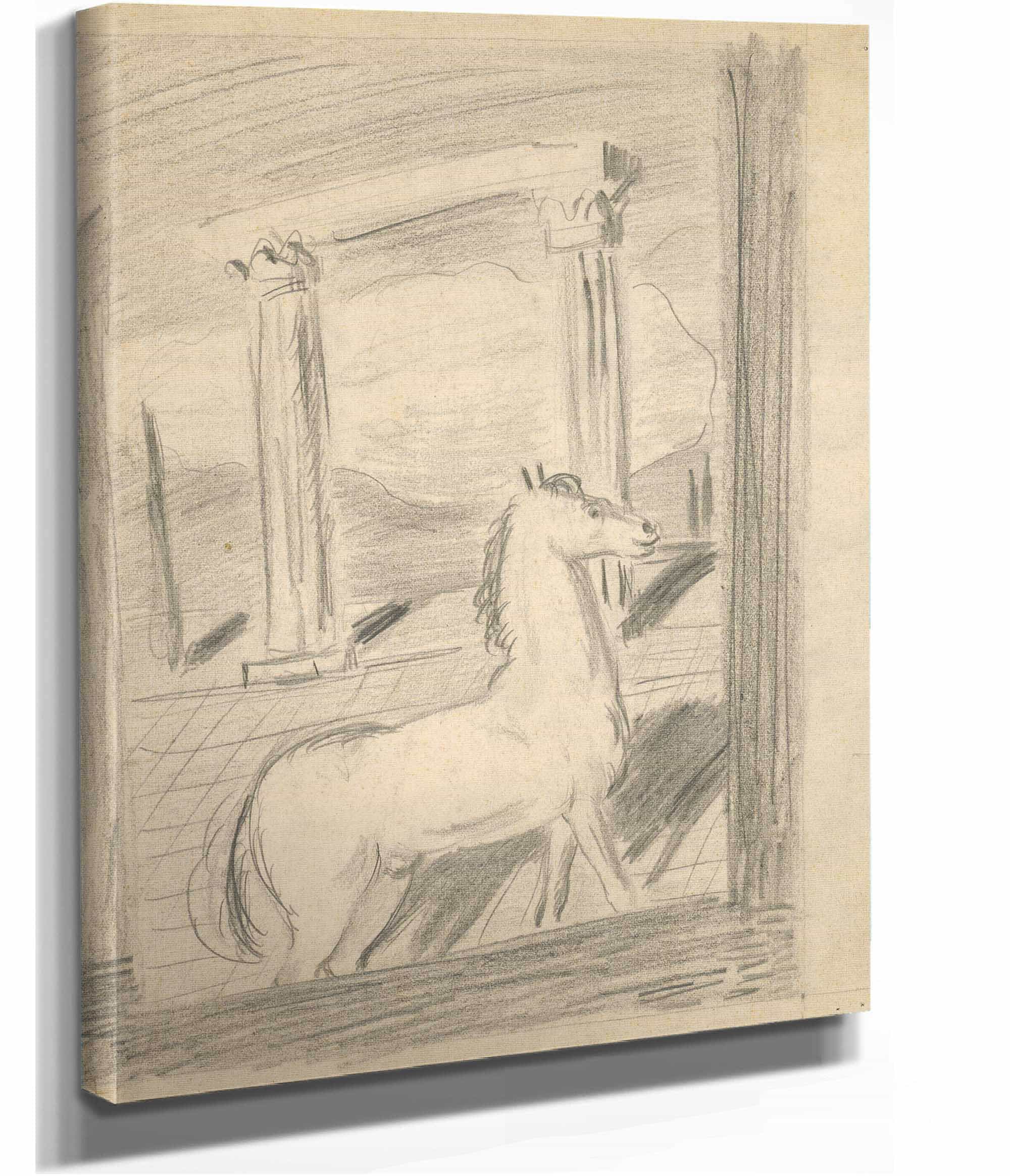 Sketch For The Painting Lonely Horse by Cyprian Majernik - Image 2