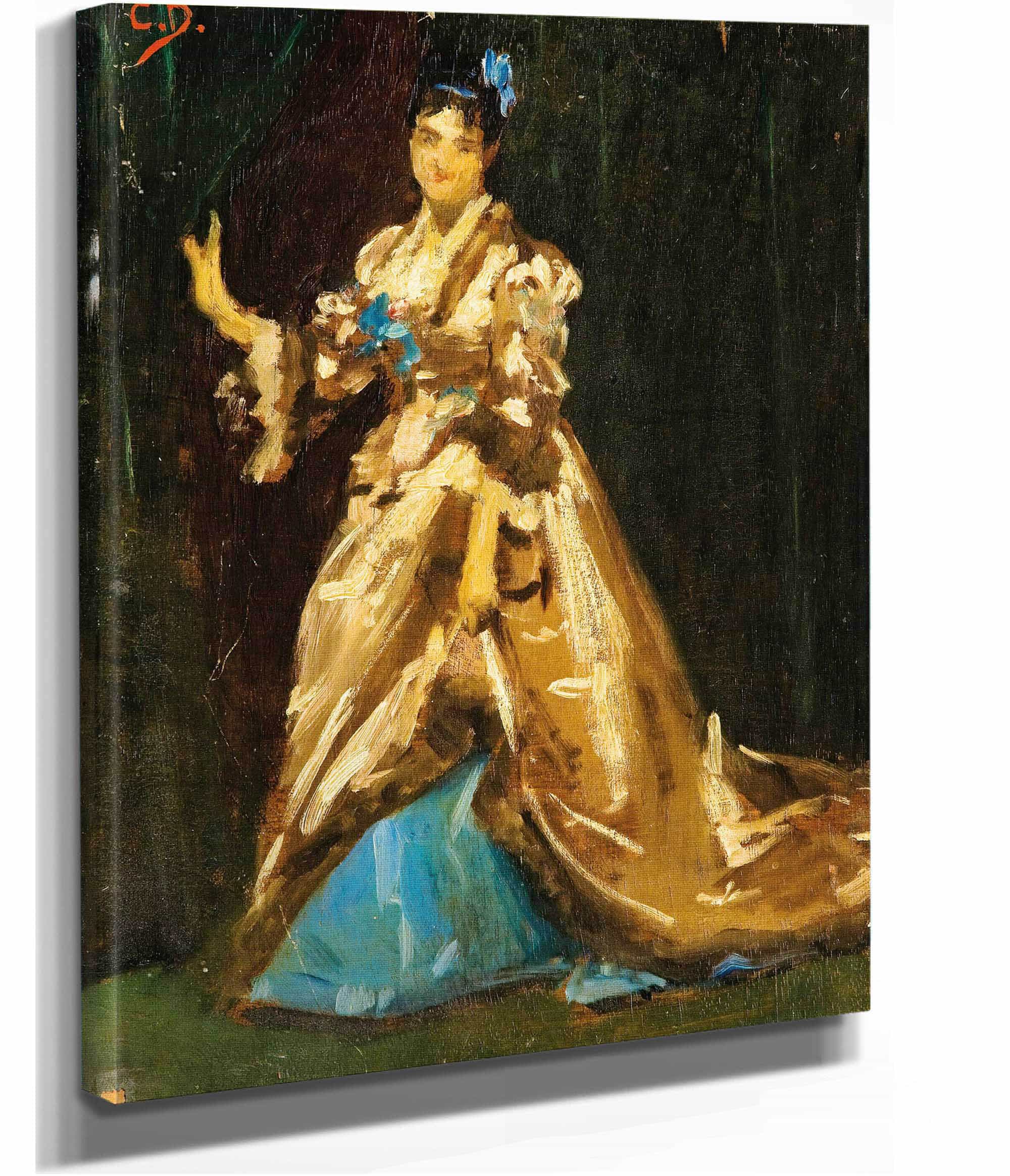Sketch For The Portrait Of Mrs Feydeau by Carolus Duran - Image 2