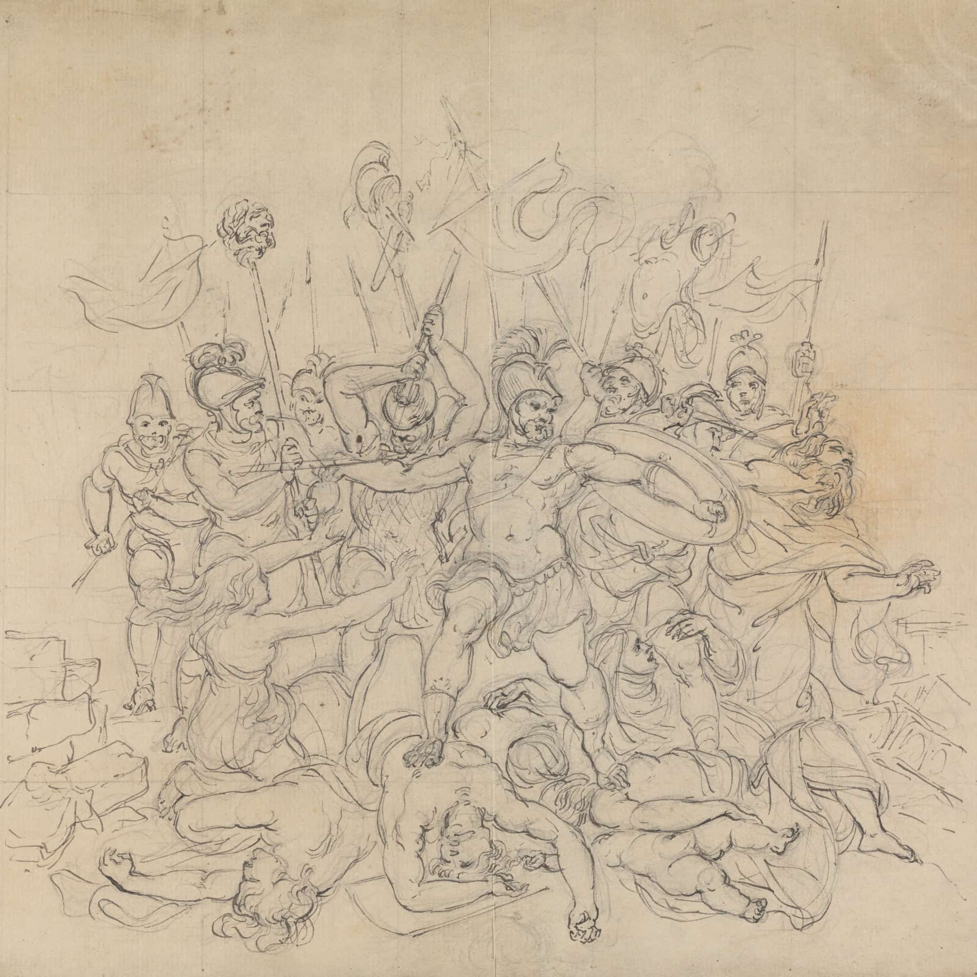 Sketch Of A Battle Sceene From Shakespeares Play Titus Andronicus by Robert Smirke - Image 4