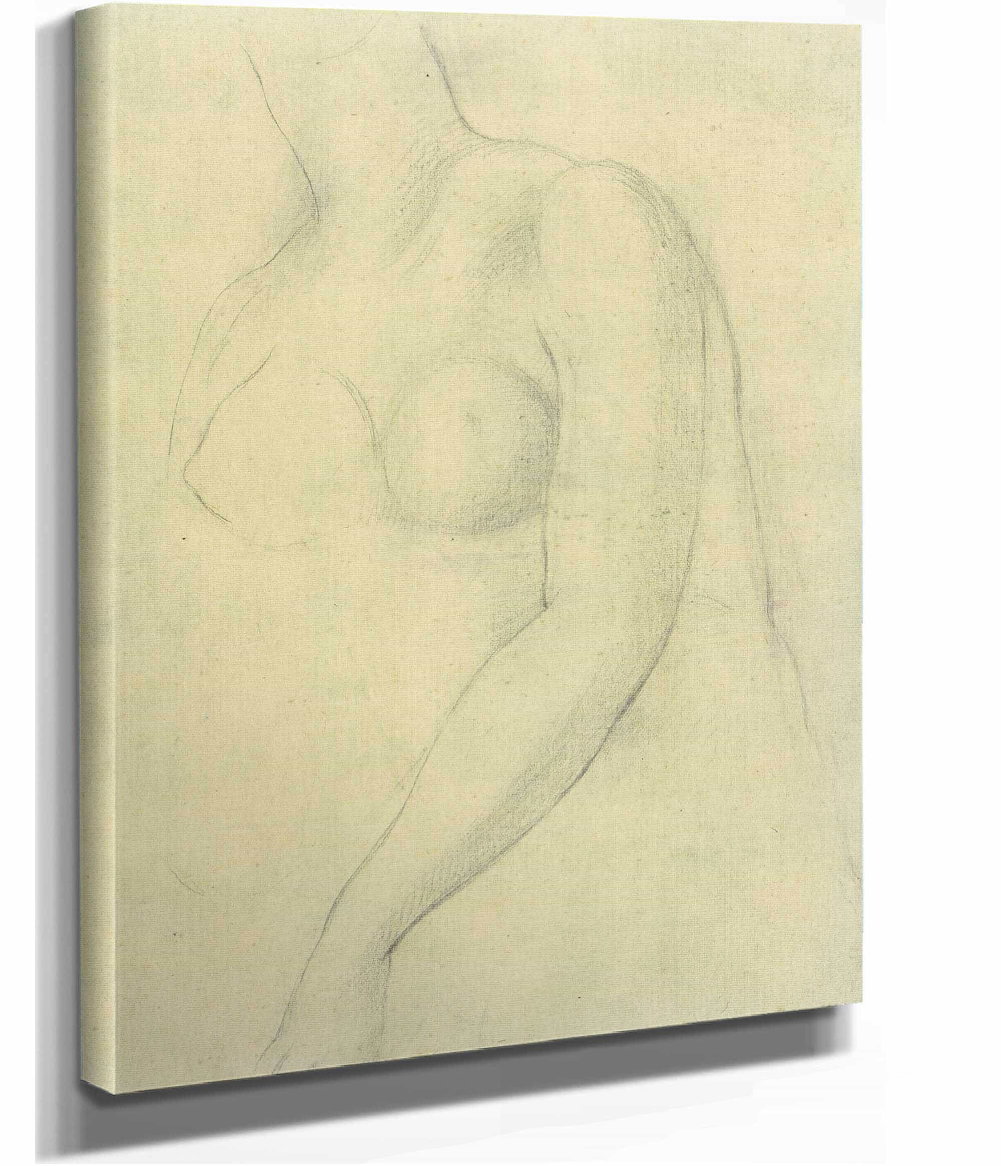 Sketch Of A Female Nude Resembling The Medici Venus by Joseph Wright Of Derby