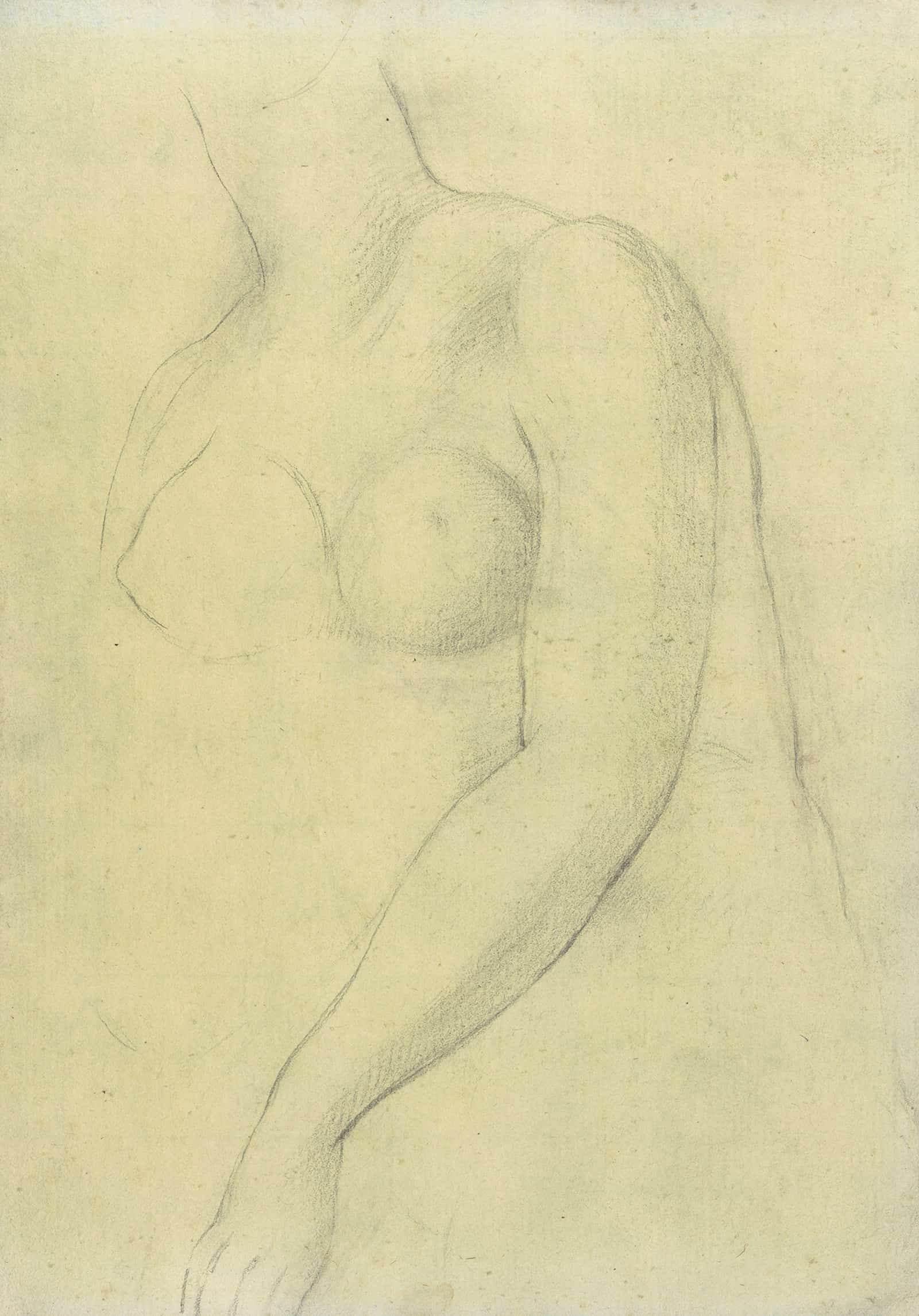 Sketch Of A Female Nude Resembling The Medici Venus by Joseph Wright Of Derby - Image 2