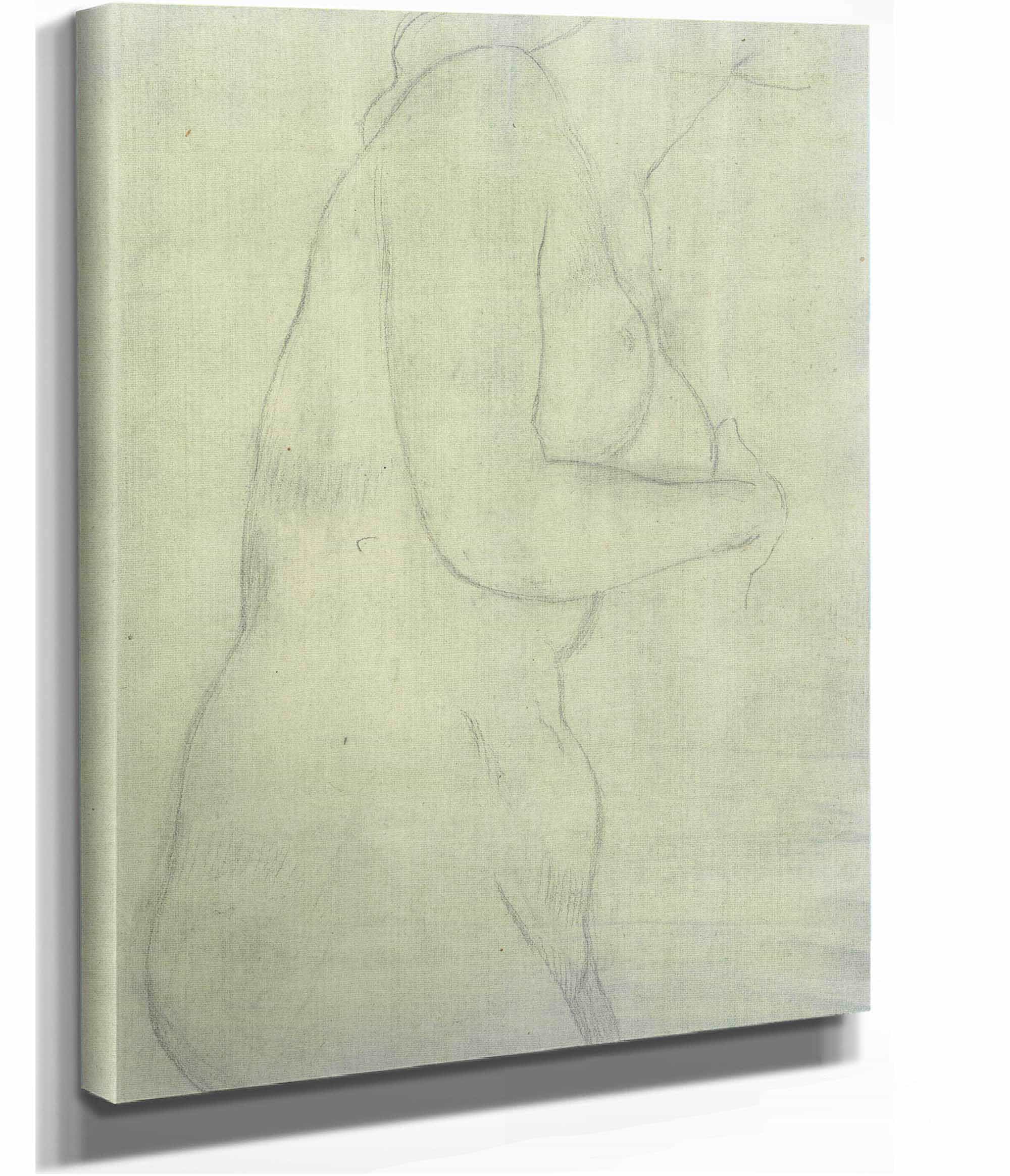 Sketch Of A Female Nude Resembling The Medici Venus by Joseph Wright Of Derby - Image 5