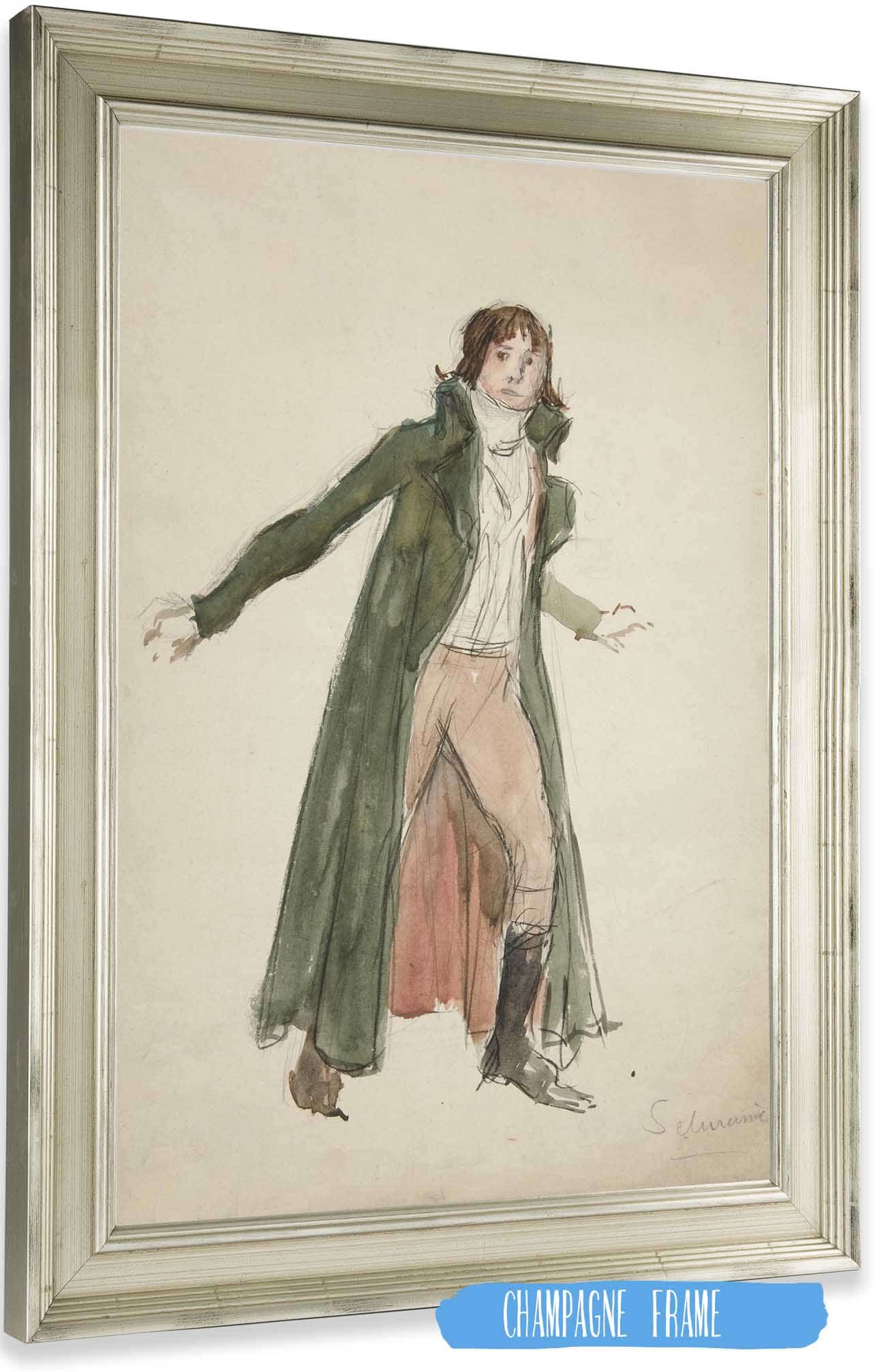 Sketch Of A Young Man Study For Illustration To A Play by Edwin Austin Abbey