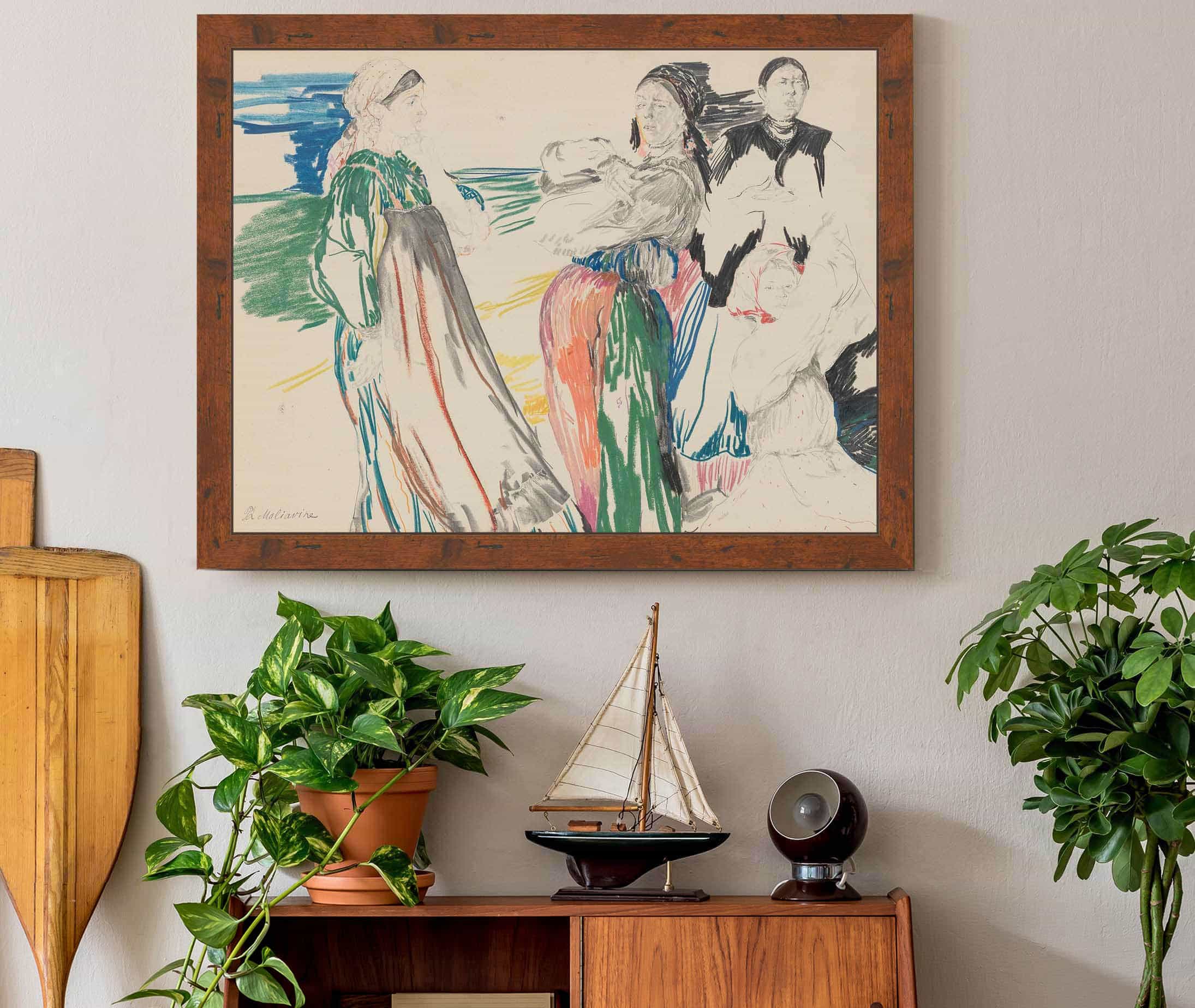 Sketch Of Figures In A Landscape by Filipp Malyavin - Image 3