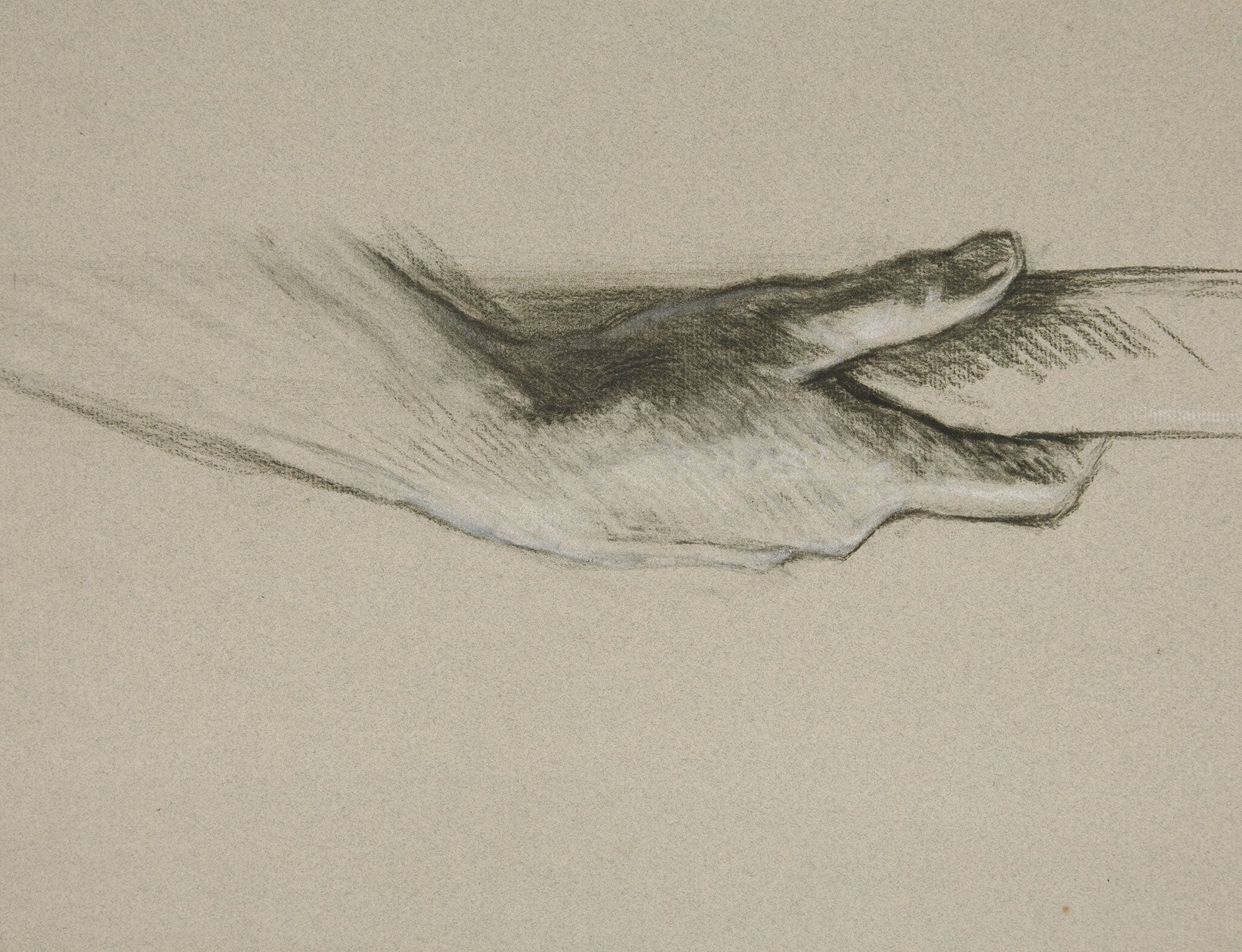 Sketch Of One Hand Grasping A Pole by Edwin Austin Abbey - Image 4