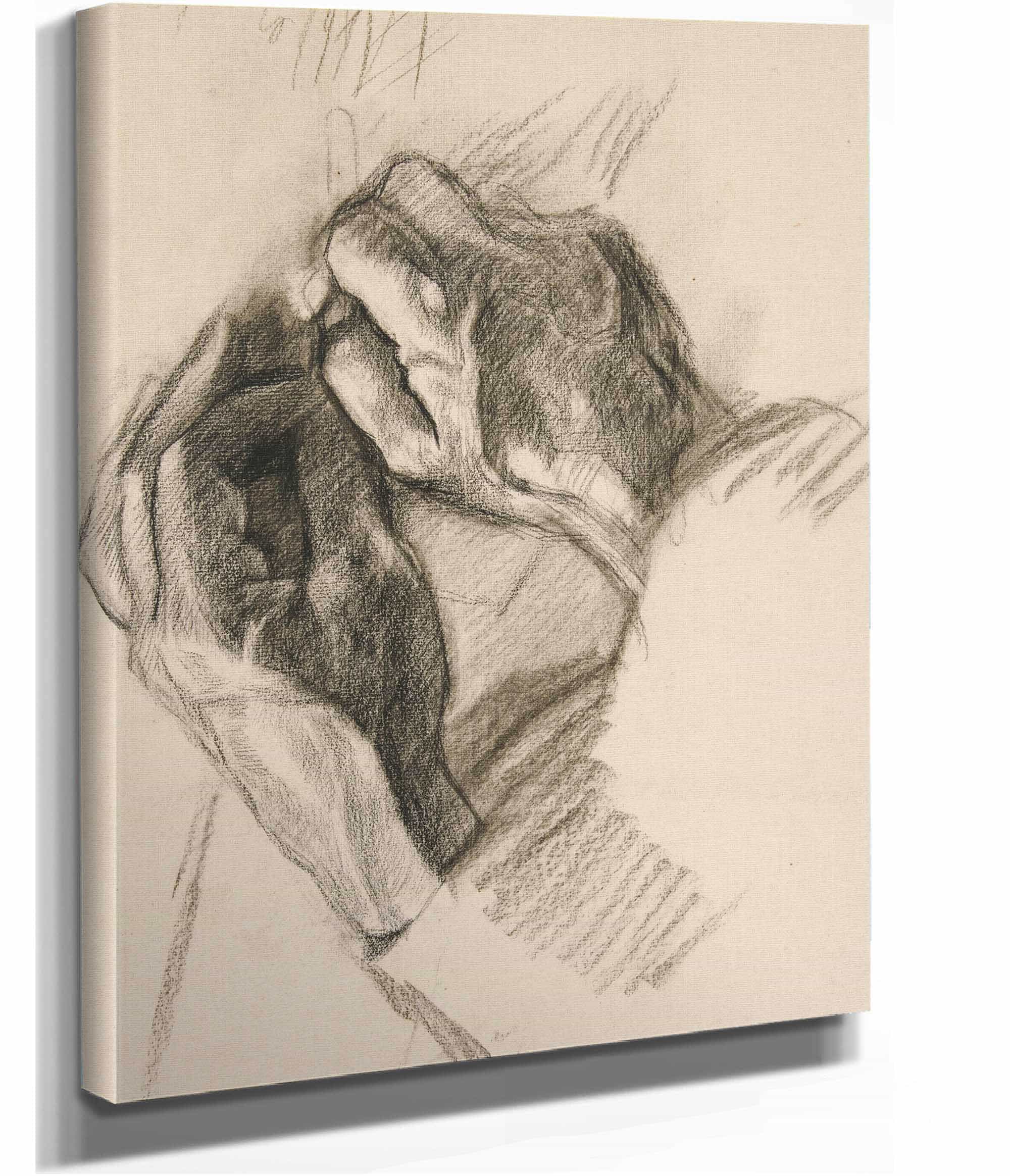 Sketch Of Two Hands by Edwin Austin Abbey - Image 2