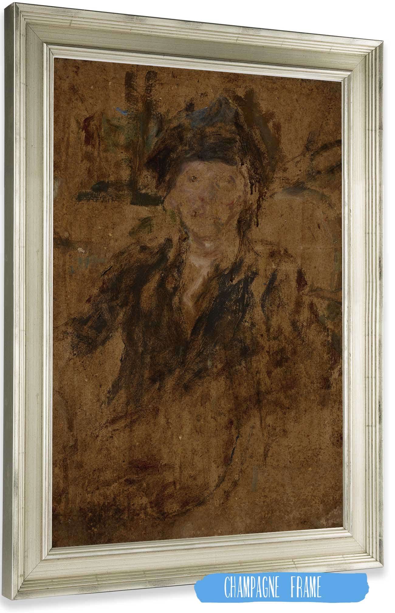 Sketch Portrait Of A Woman In A Hat by Olga Boznanska
