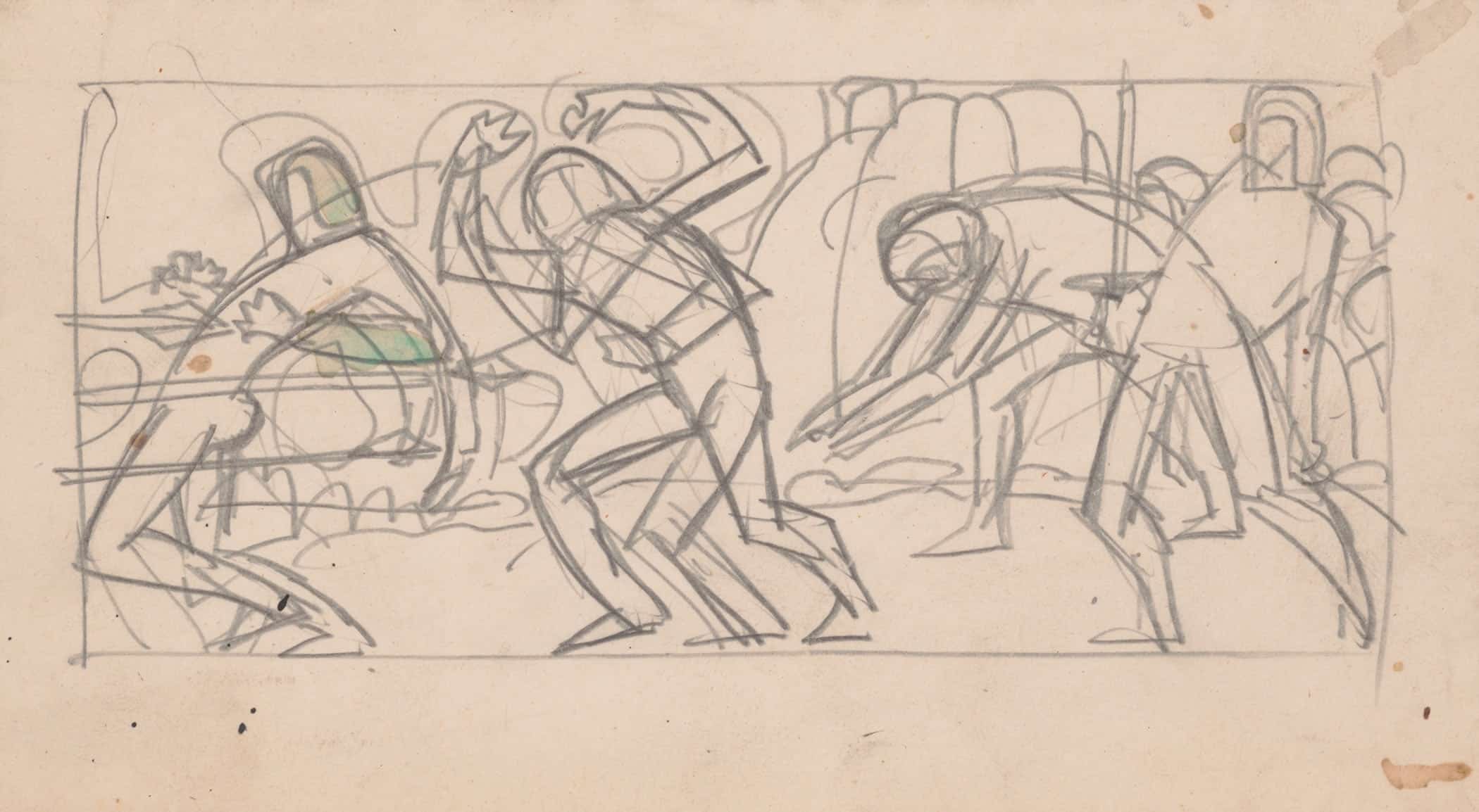 Sketches And Drawings Related To Der Soldat In Der Deutschen Vergangenheit By George Liebe by Winold Reiss - Image 2