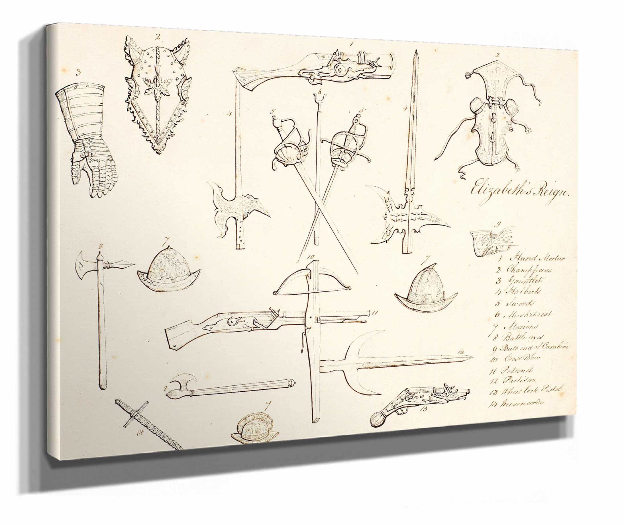 Sketches Of Armour Study For Elizabeth I by Sir John Everett Millais - Image 2