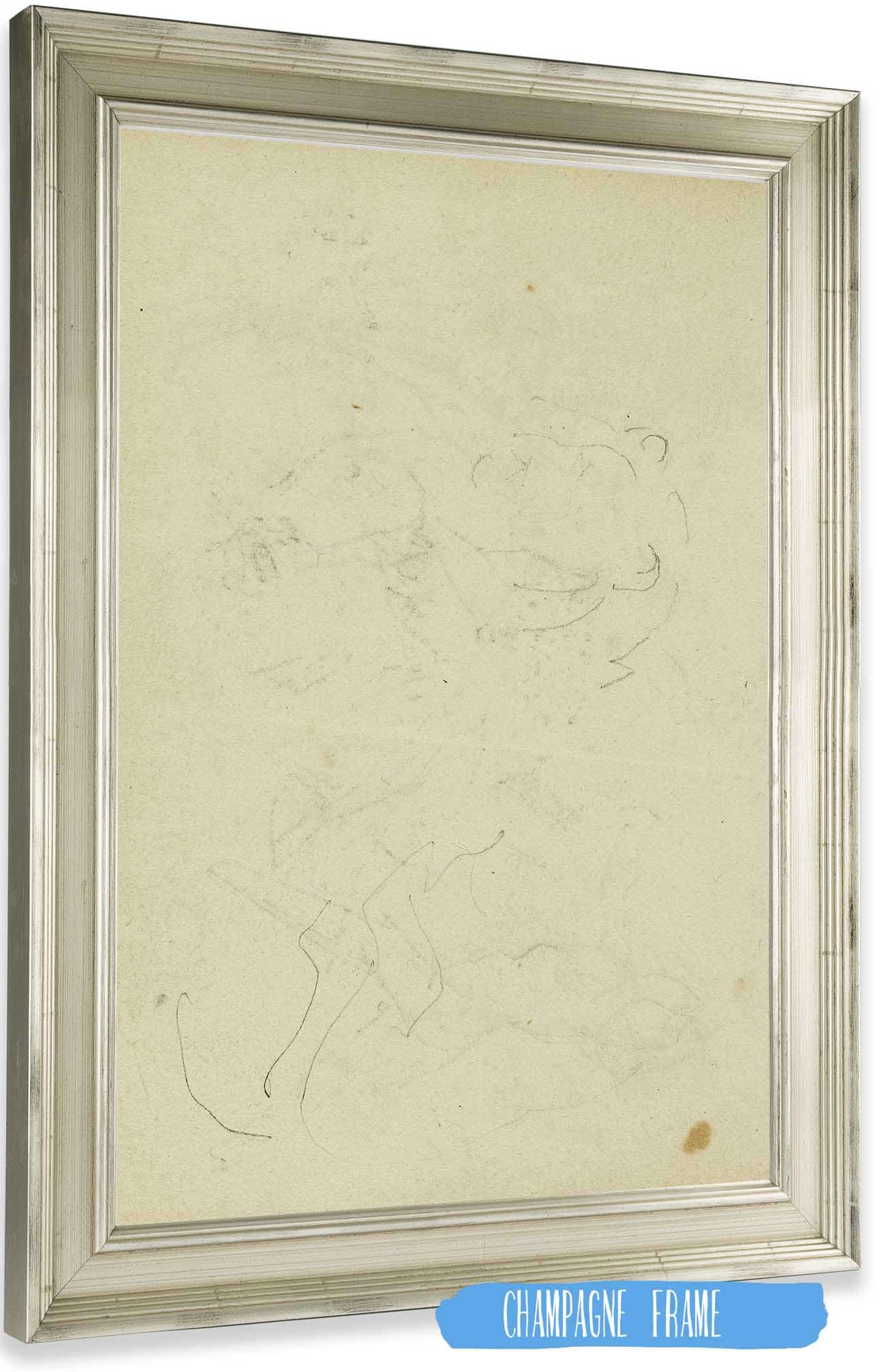 Sketches Of Head And Hind Legs Of A Lion by Theodore Gericault