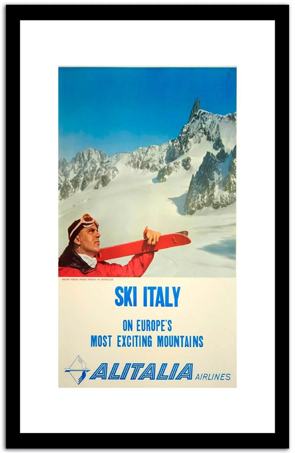 Ski Italy Vintage Poster