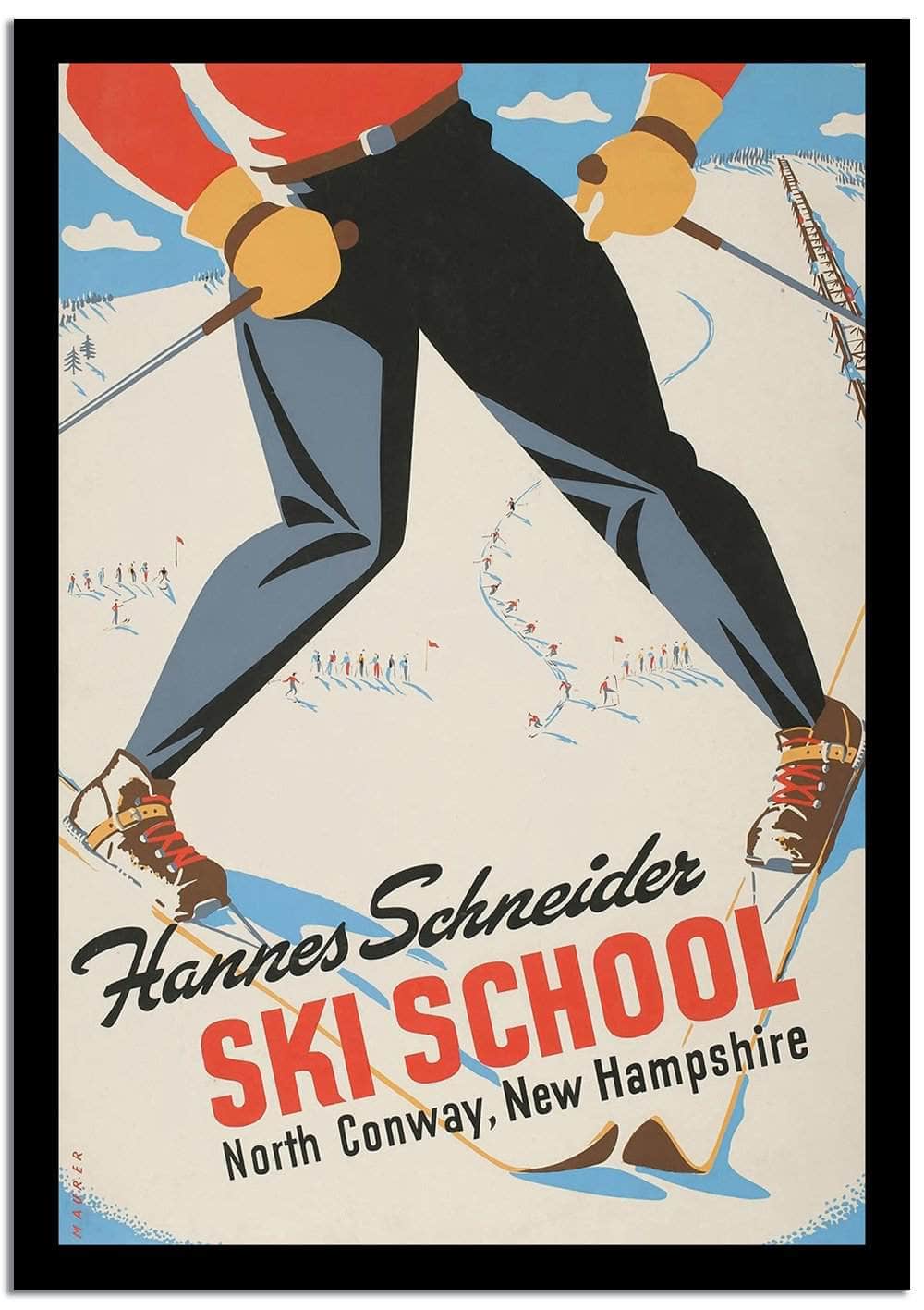 Ski School Vintage Poster - Image 2
