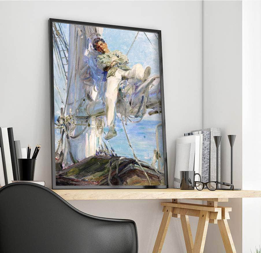 Sleeping Sailor Painting Henry Scott Tuke Canvas Art - Image 4
