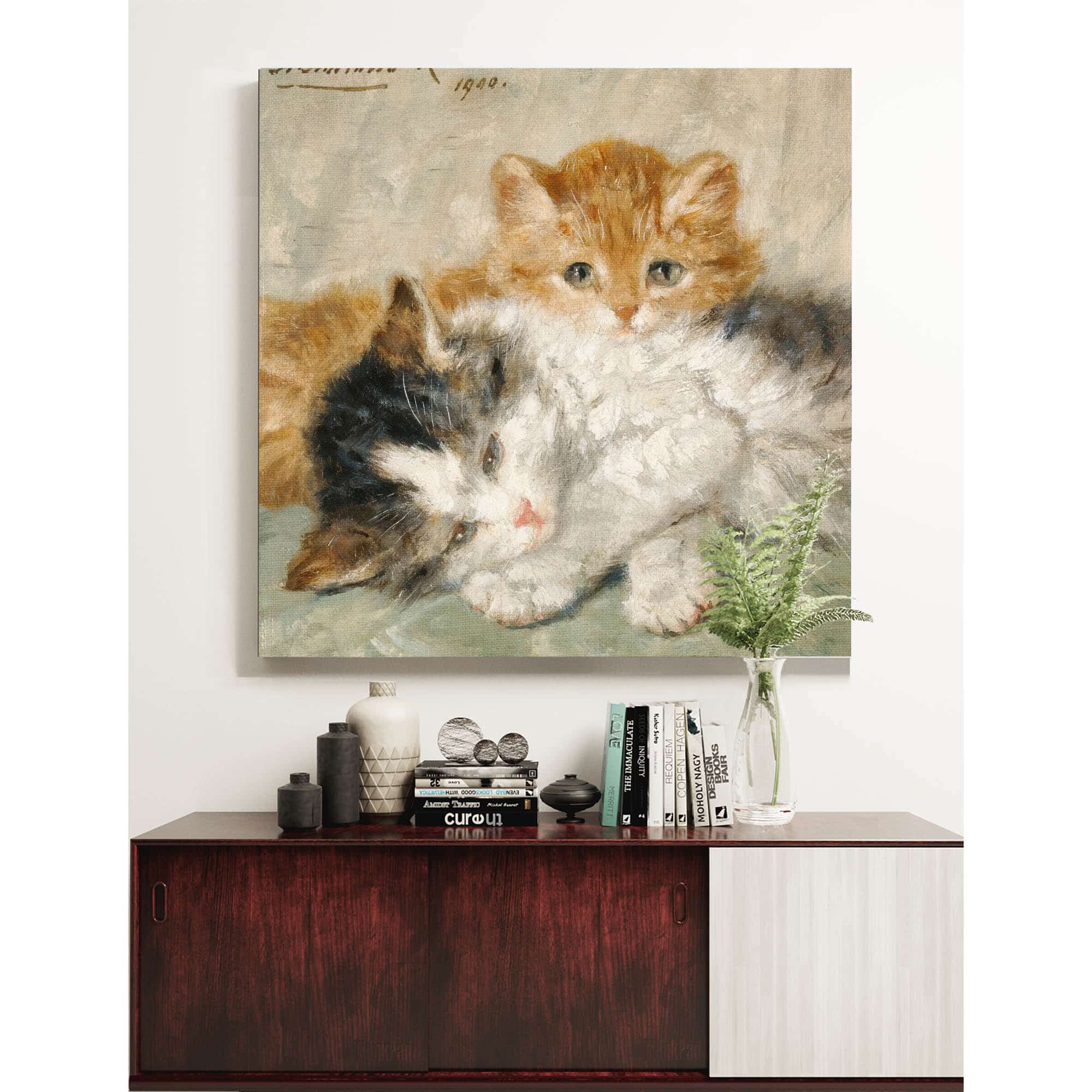 Sleepy Kittens by Henriette Ronner Knip - Image 4
