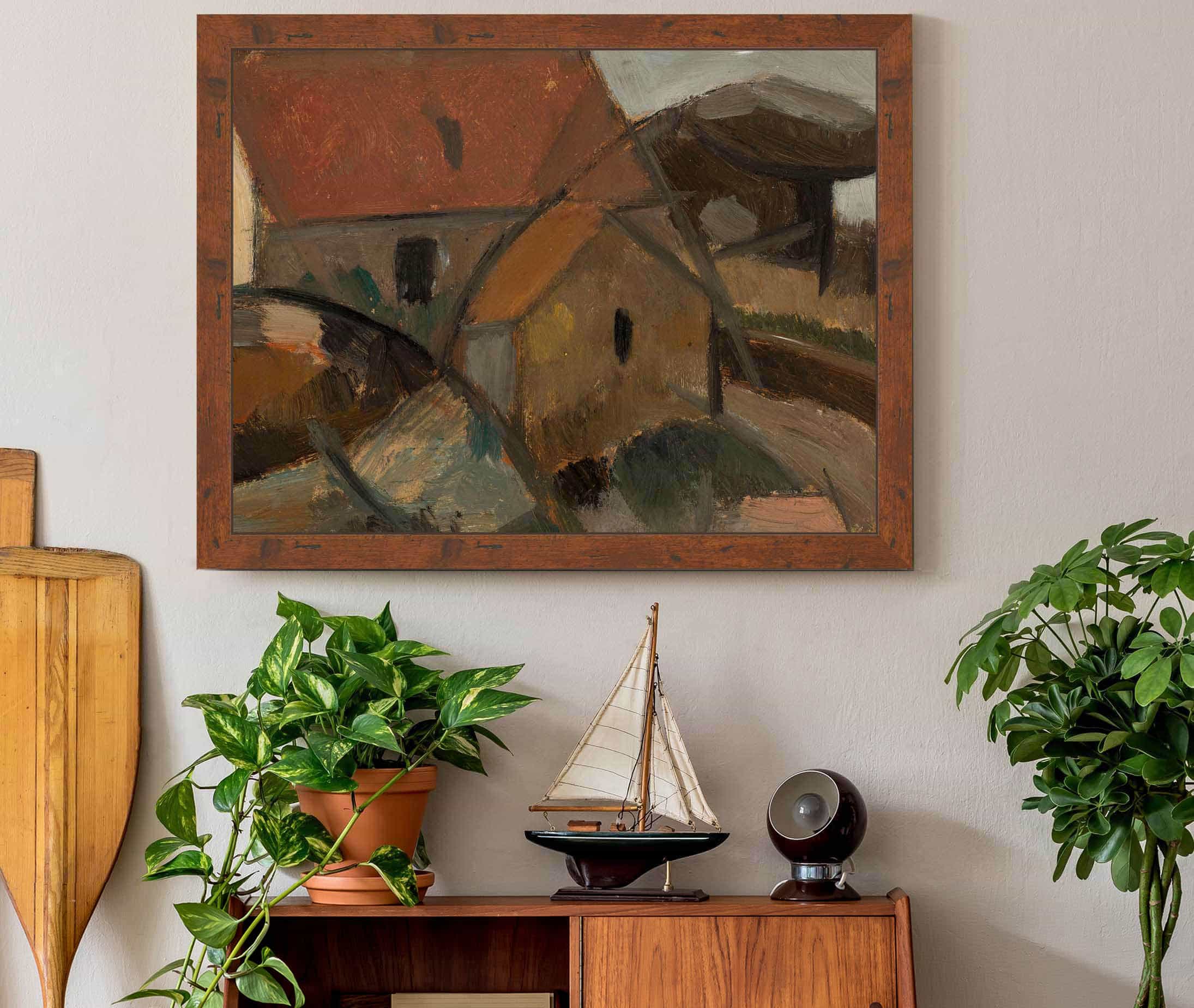 Small House With A Red Roof by Tadeusz Makowski - Image 3