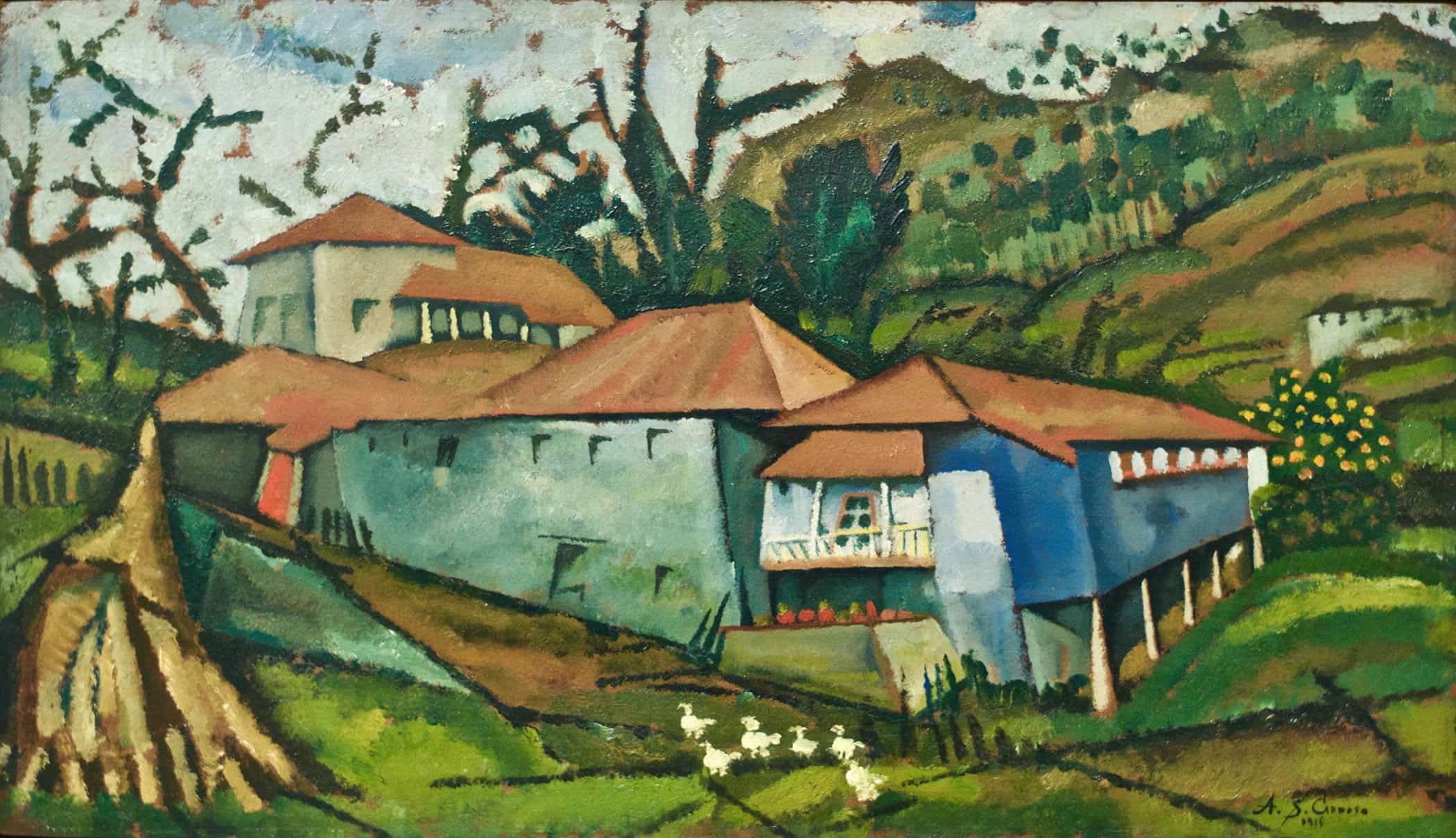 Small River House By Amadeo De Souza Cardoso - Image 2