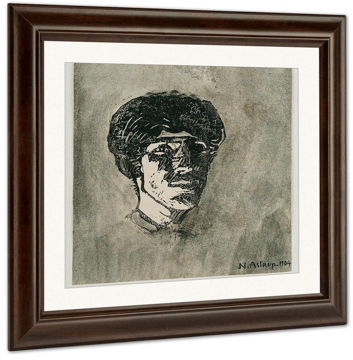 Small Self Portrait By Nicolai Astrup - Image 2
