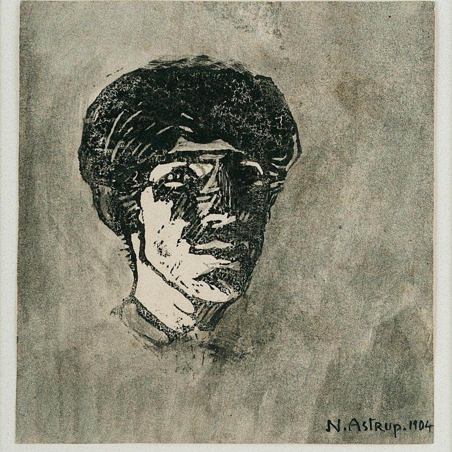 Small Self Portrait By Nicolai Astrup - Image 5