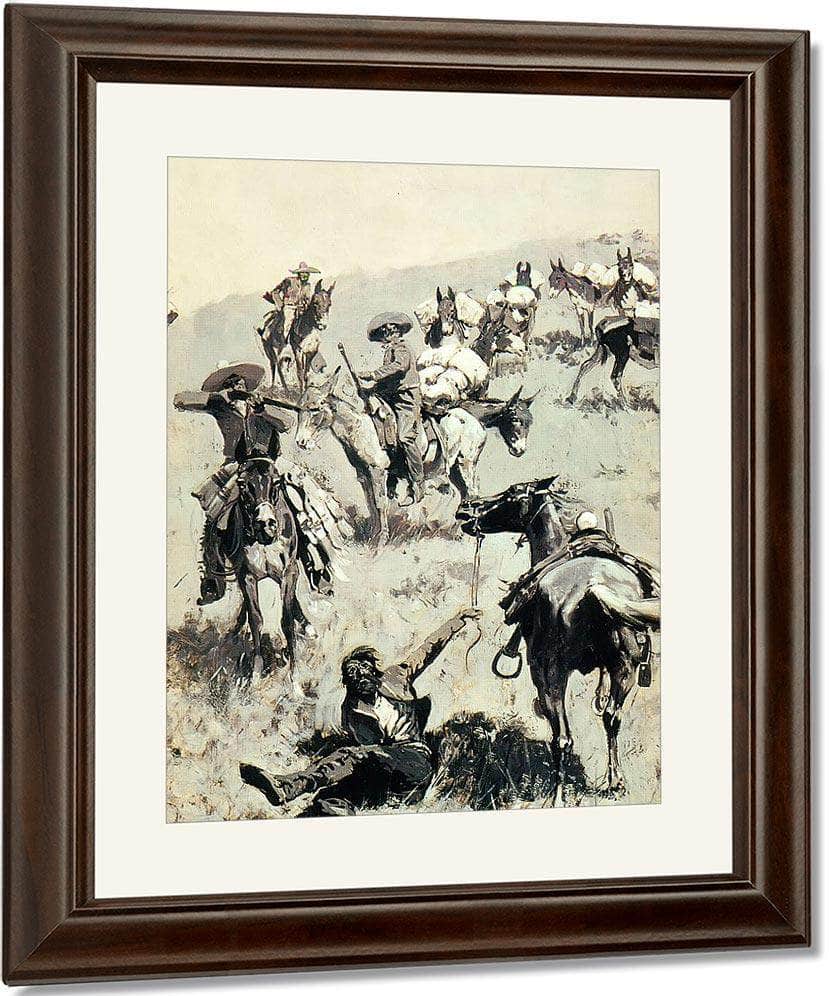 Smugglers Attackd By Mexican Customs Guards By Frederic Remington - Image 3