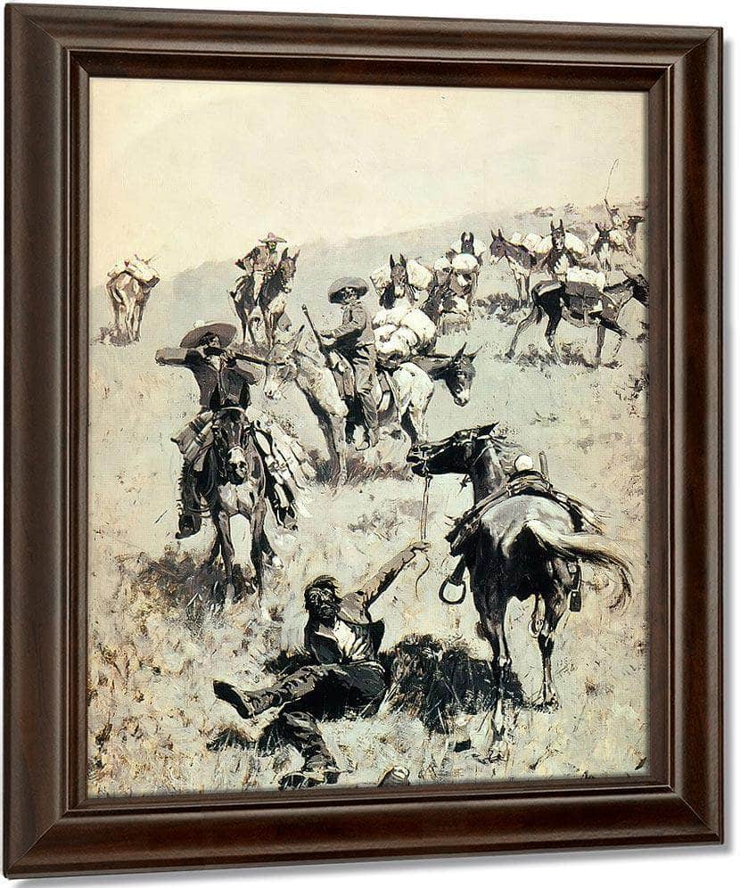 Smugglers Attackd By Mexican Customs Guards By Frederic Remington - Image 4