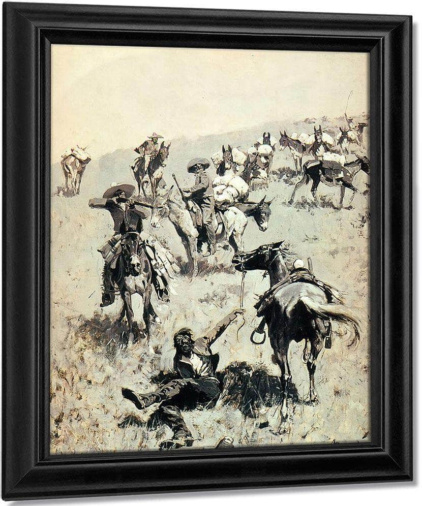 Smugglers Attackd By Mexican Customs Guards By Frederic Remington - Image 6